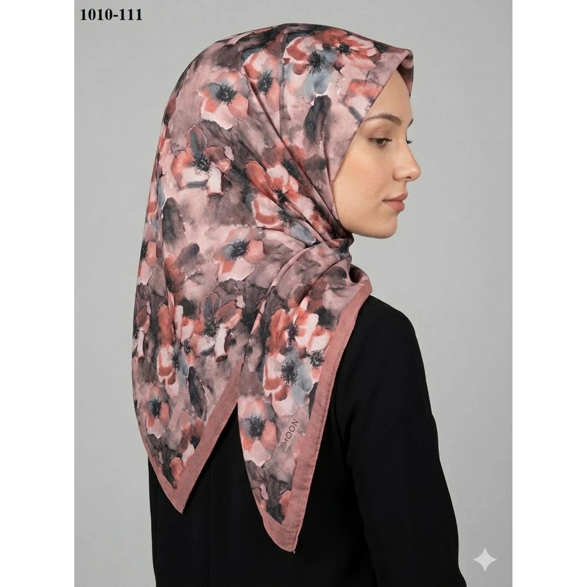 Moon Scarf Desenli Bambu Pamuk Eşarp 1010-111