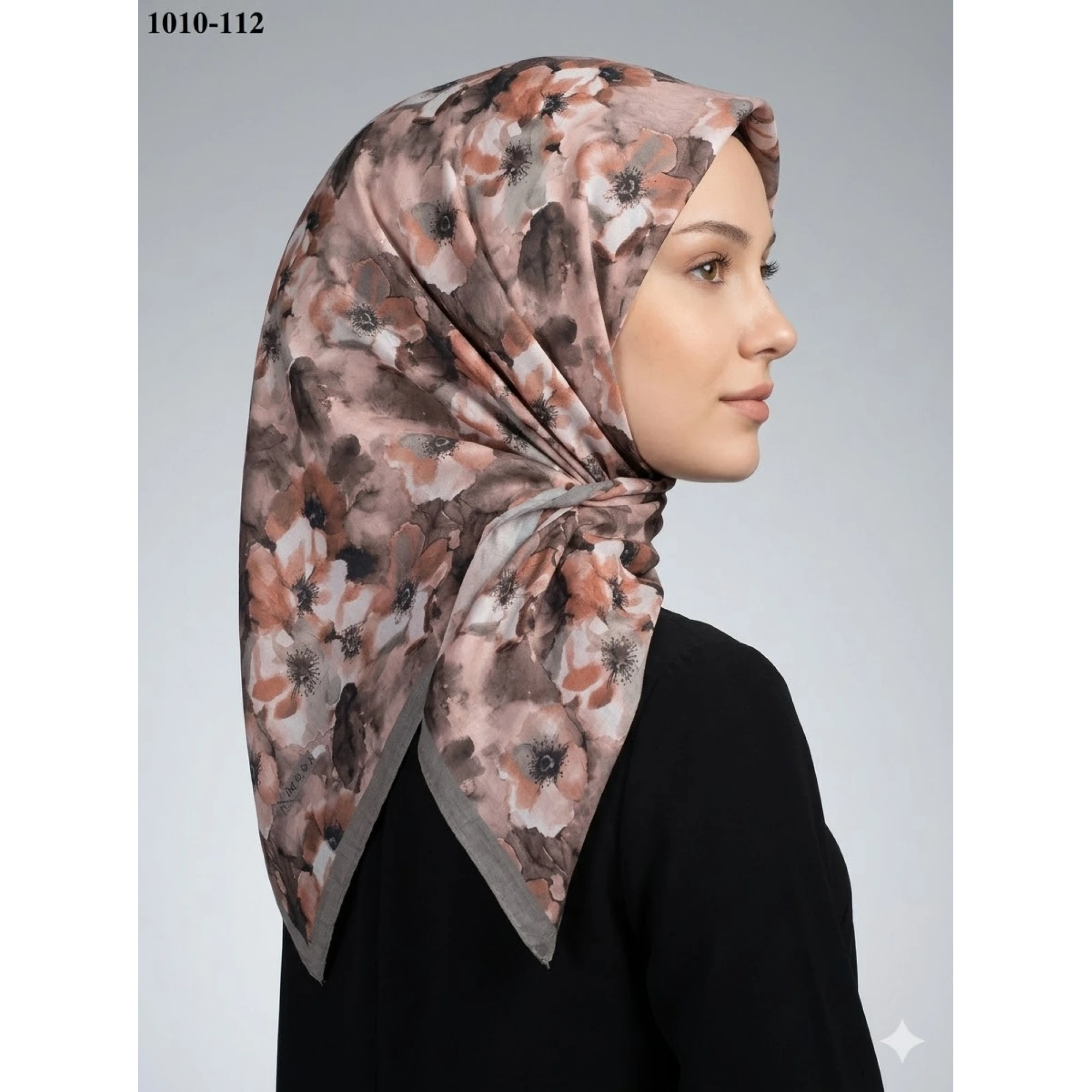 Moon Scarf Desenli Bambu Pamuk Eşarp 1010-112