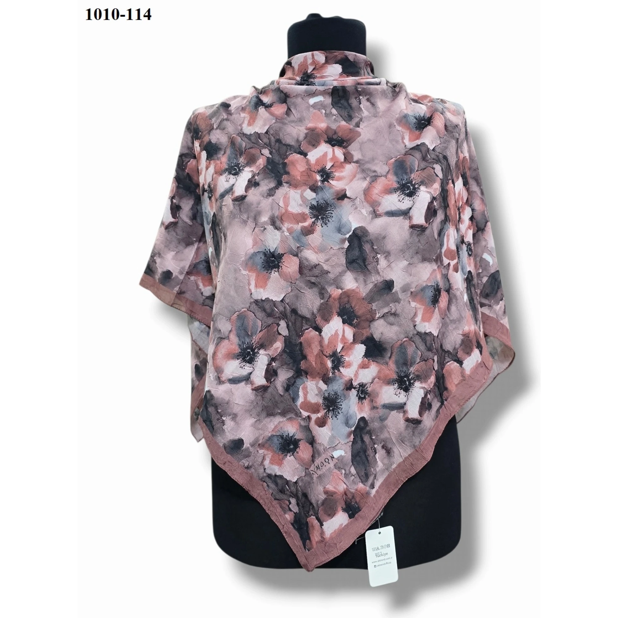 Moon Scarf Desenli Bambu Pamuk Eşarp 1010-114