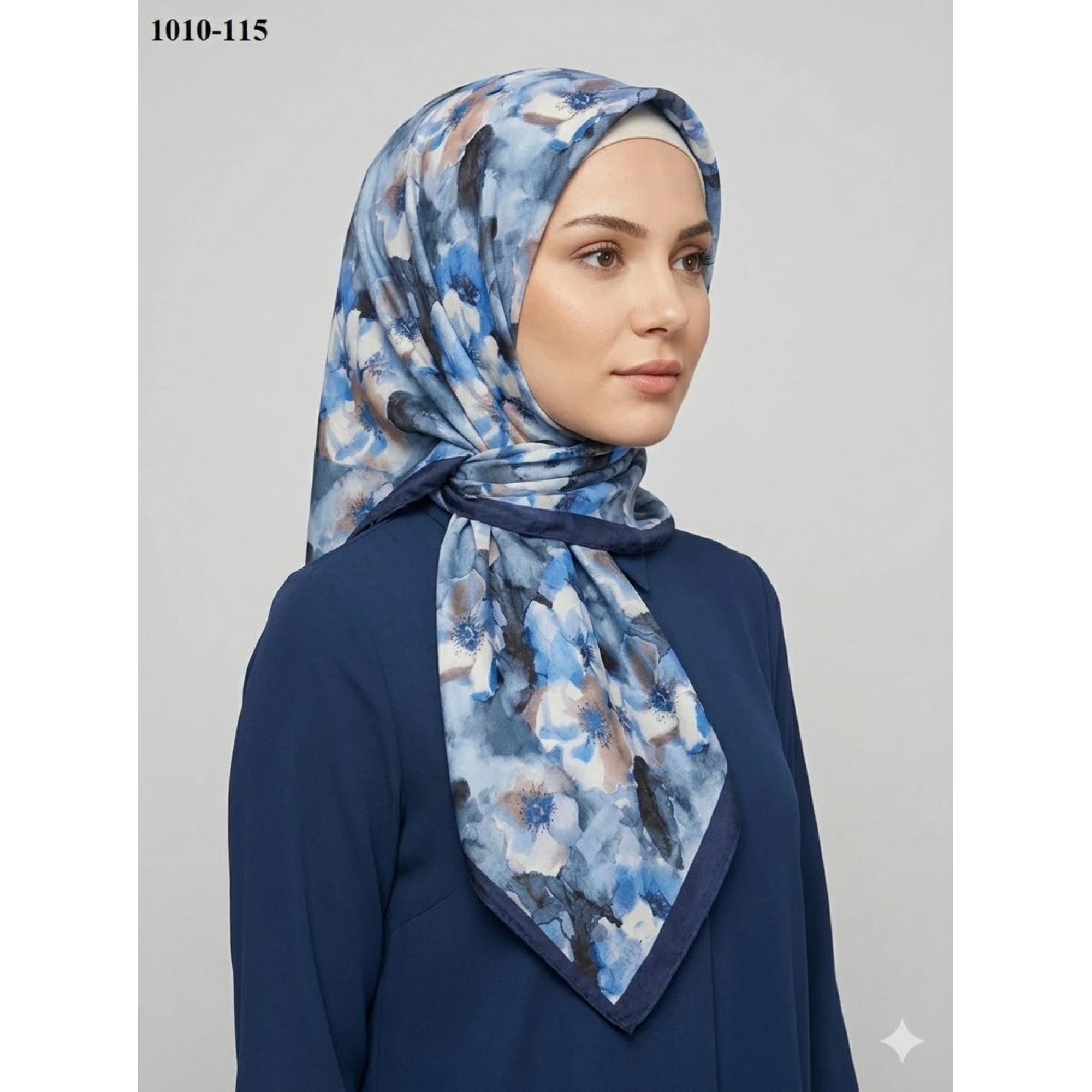 Moon Scarf Desenli Bambu Pamuk Eşarp 1010-115
