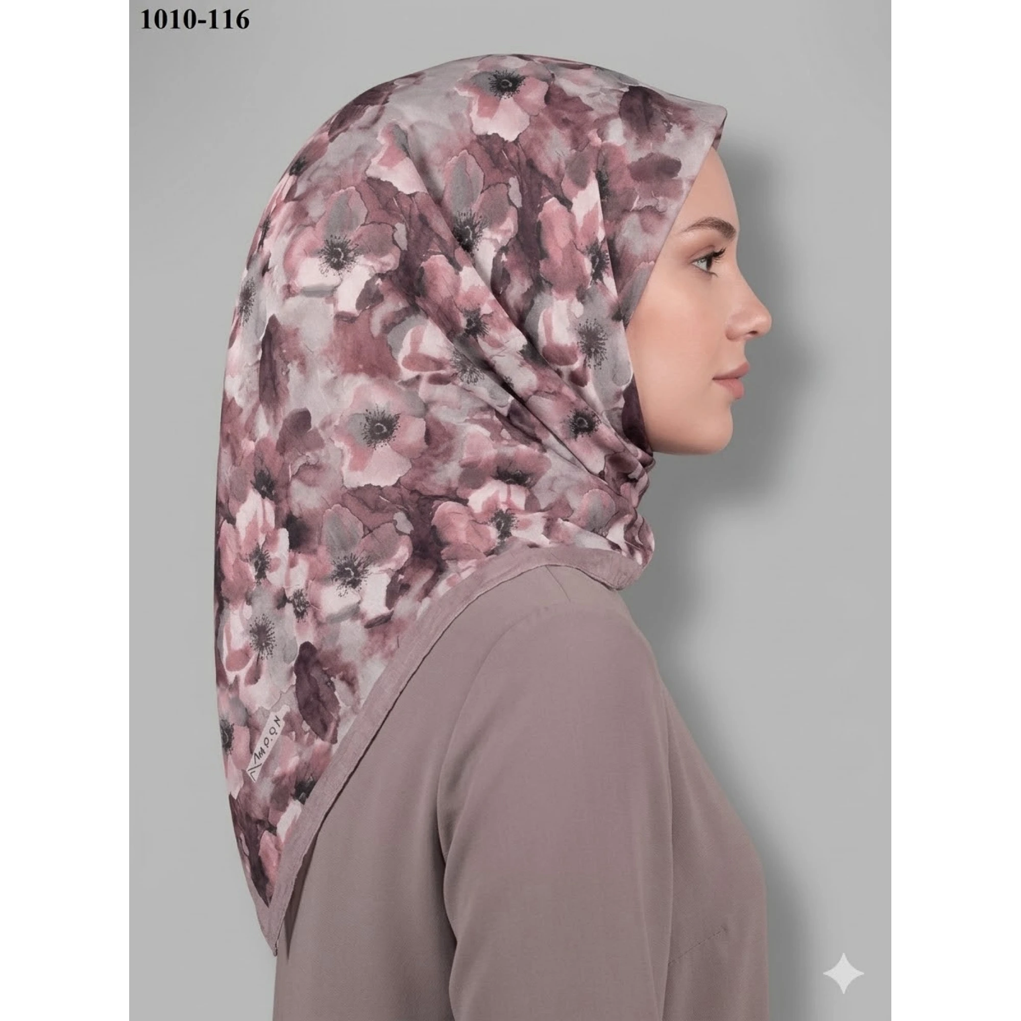 Moon Scarf Desenli Bambu Pamuk Eşarp 1010-116