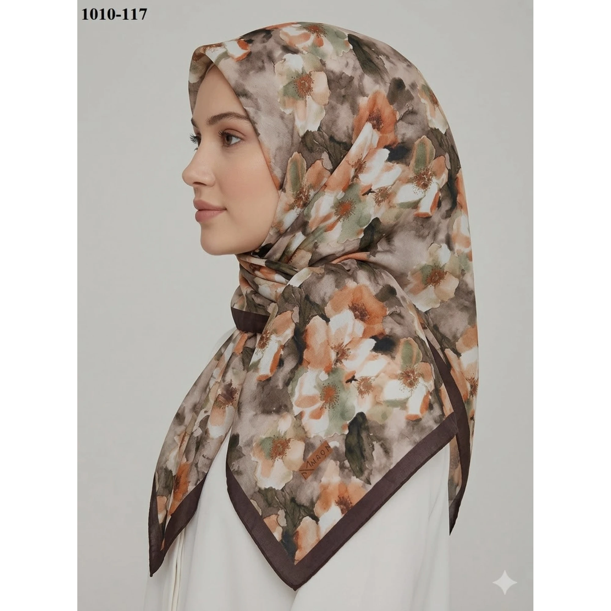 Moon Scarf Desenli Bambu Pamuk Eşarp 1010-117