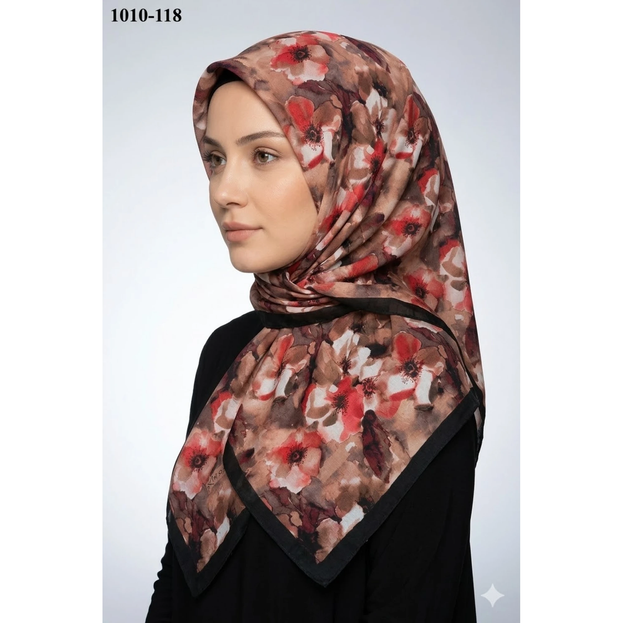 Moon Scarf Desenli Bambu Pamuk Eşarp 1010-118