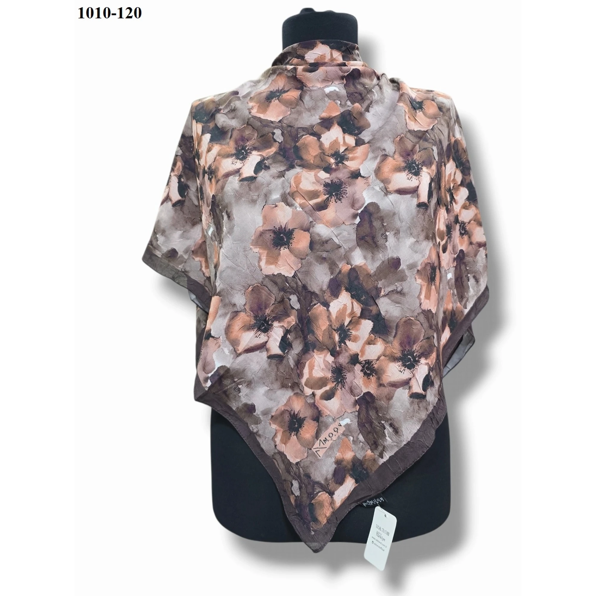 Moon Scarf Desenli Bambu Pamuk Eşarp 1010-120