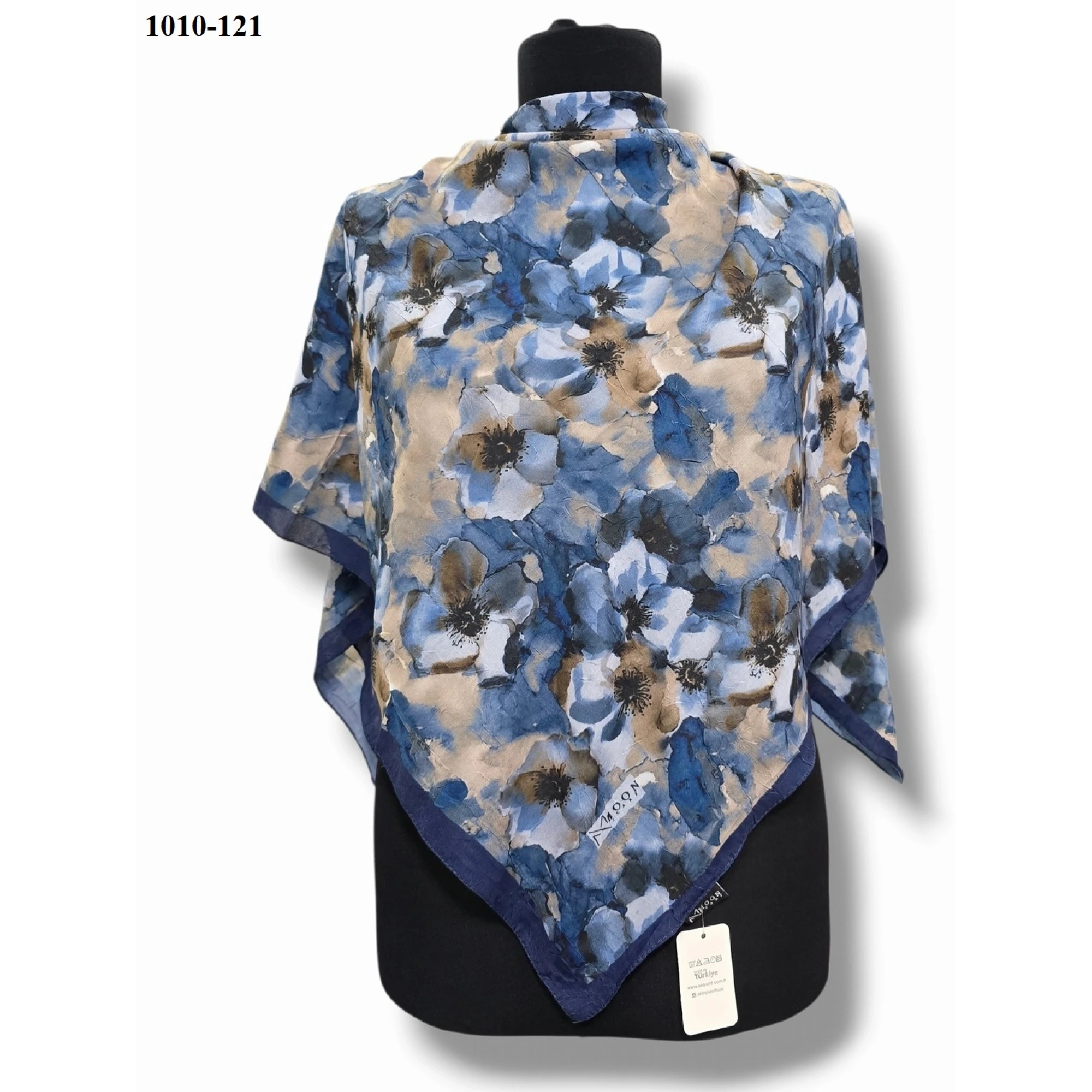 Moon Scarf Desenli Bambu Pamuk Eşarp 1010-121