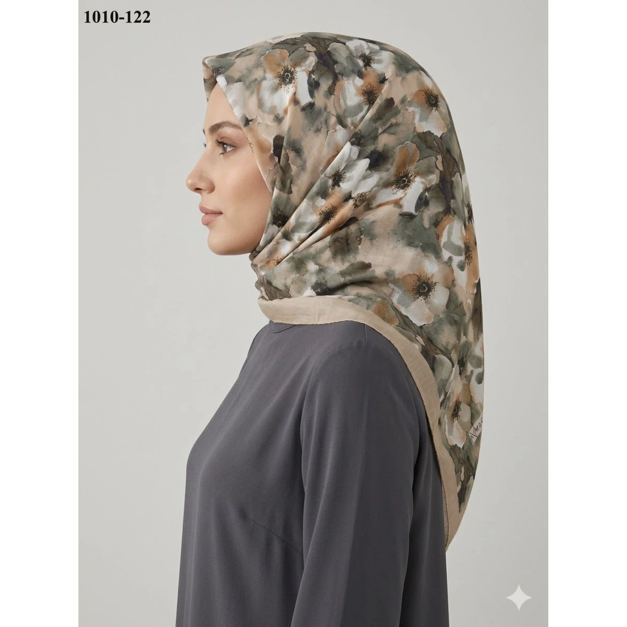 Moon Scarf Desenli Bambu Pamuk Eşarp 1010-122