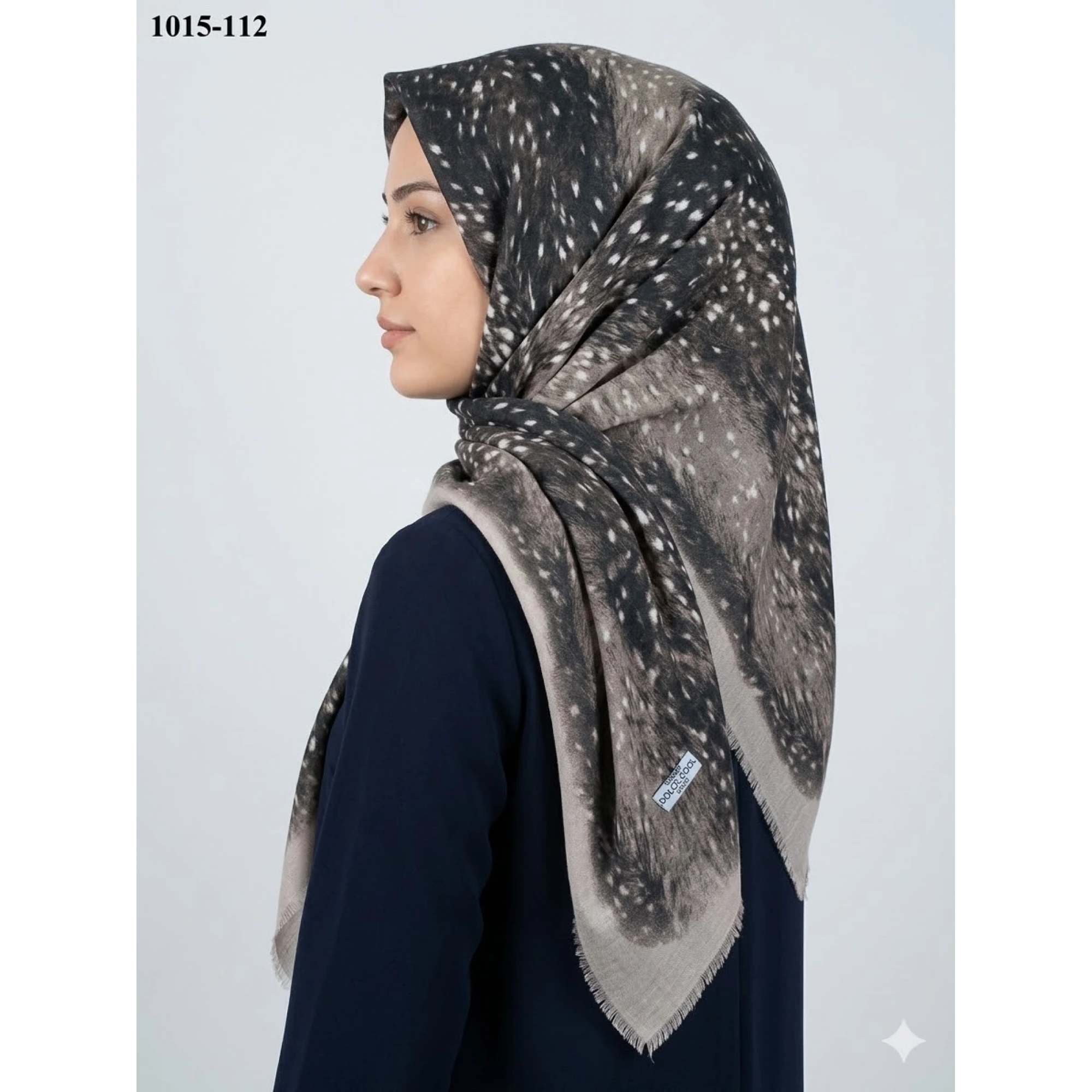 Dolce Cool Desenli Flamlı Pamuk Eşarp 1015-112