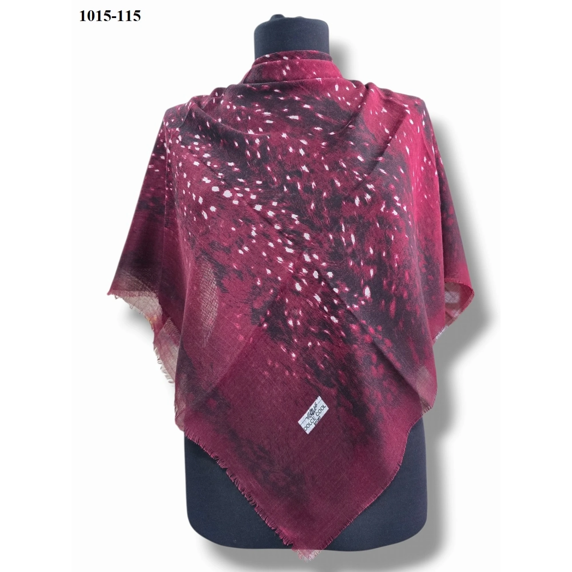 Dolce Cool Desenli Flamlı Pamuk Eşarp 1015-115