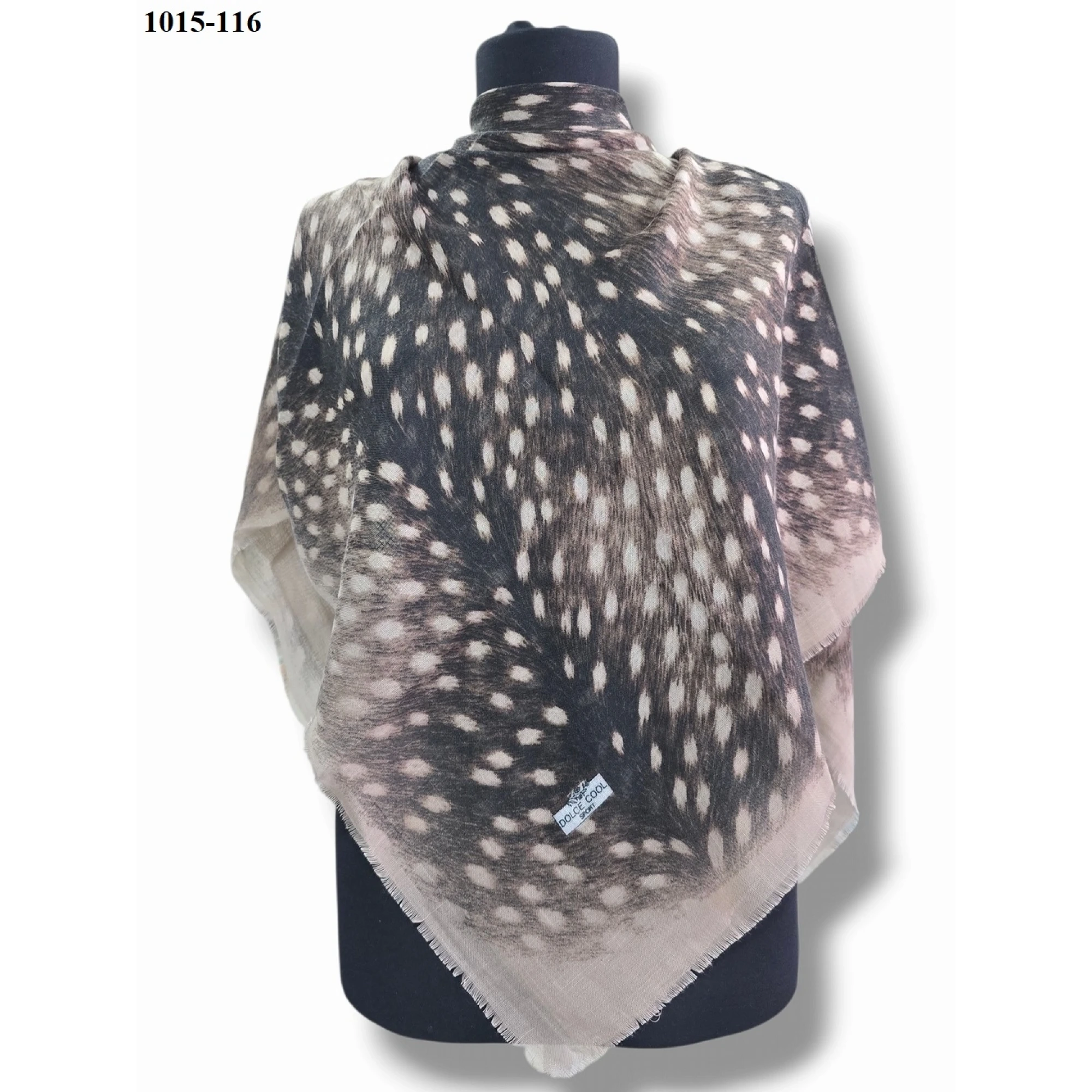 Dolce Cool Desenli Flamlı Pamuk Eşarp 1015-116