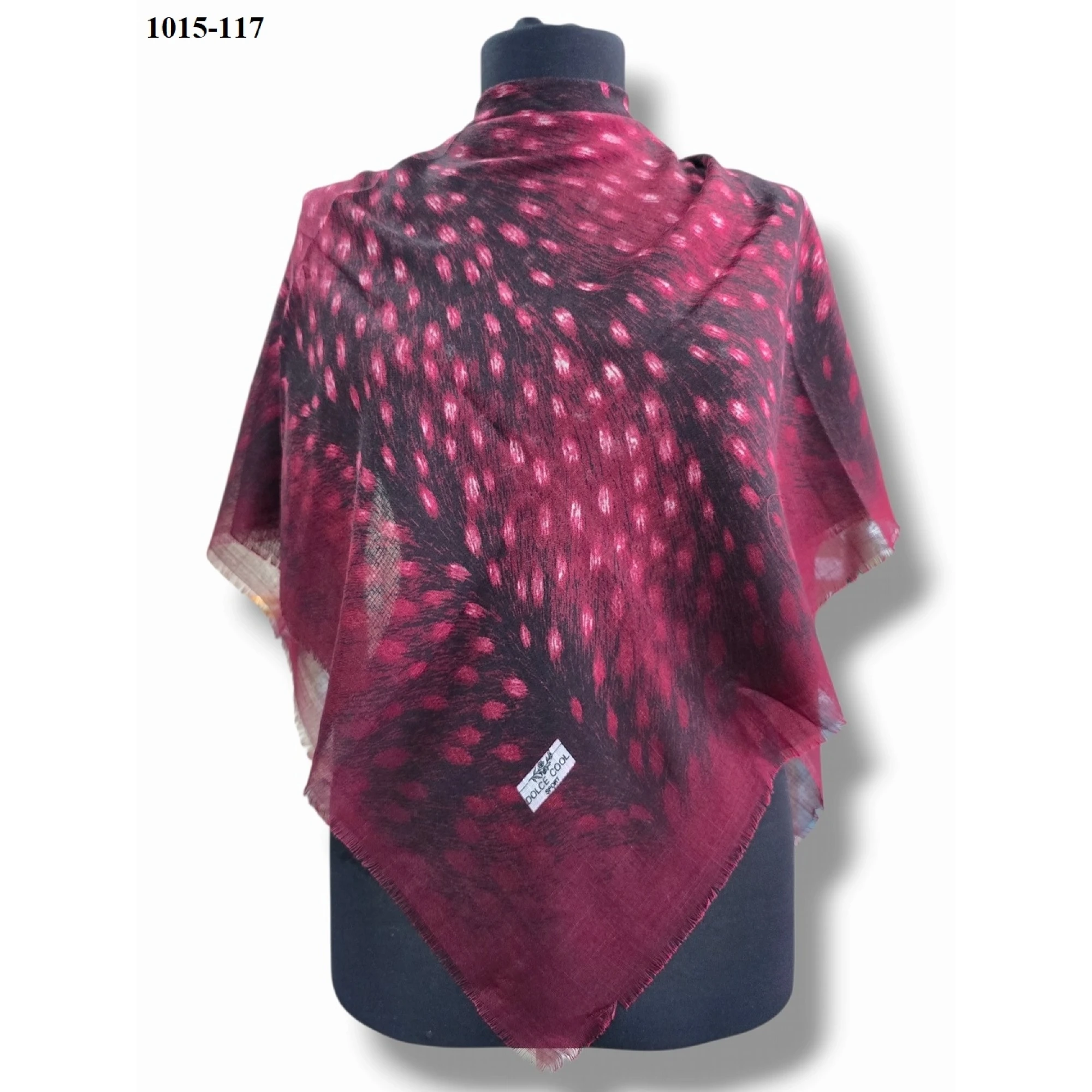 Dolce Cool Desenli Flamlı Pamuk Eşarp 1015-117