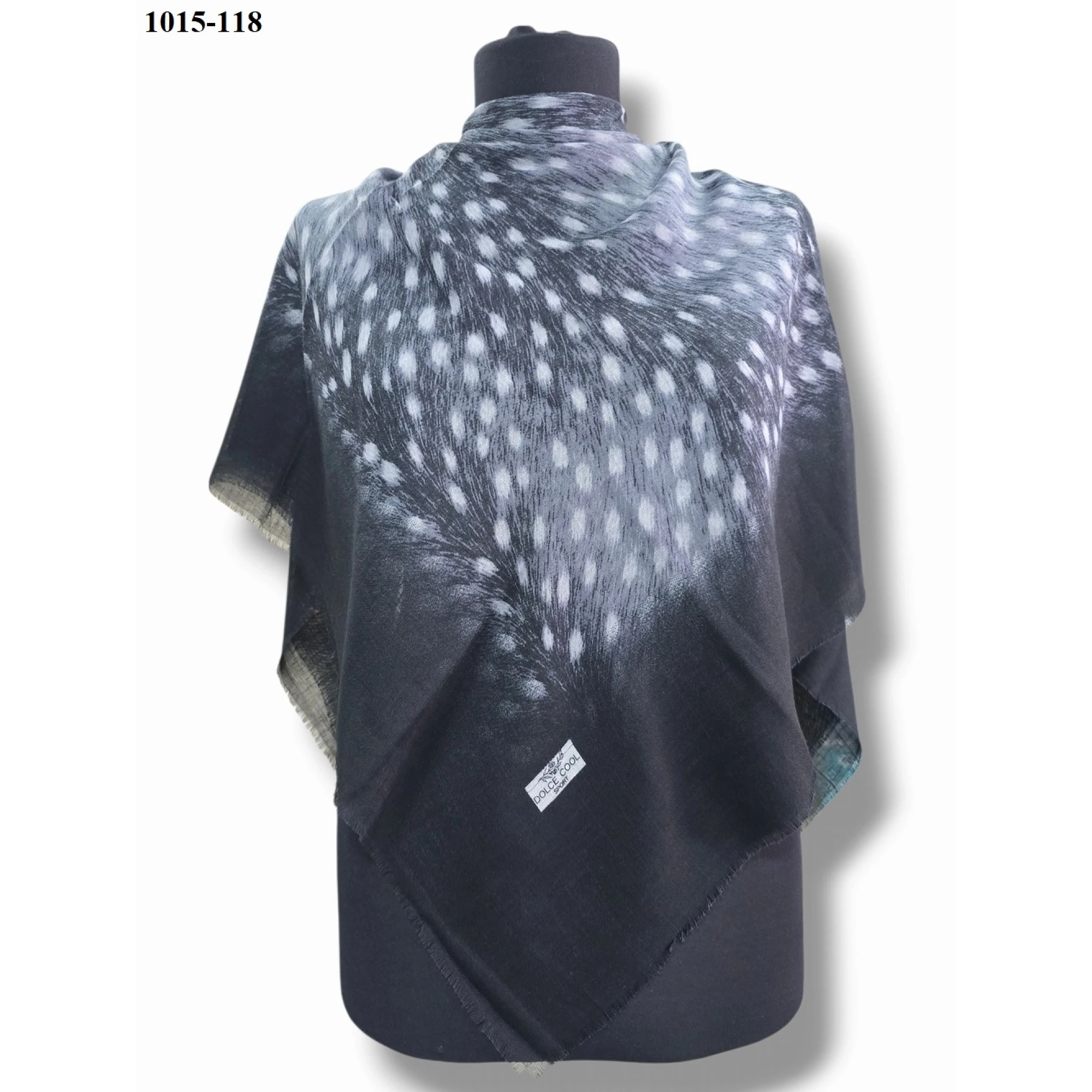 Dolce Cool Desenli Flamlı Pamuk Eşarp 1015-118