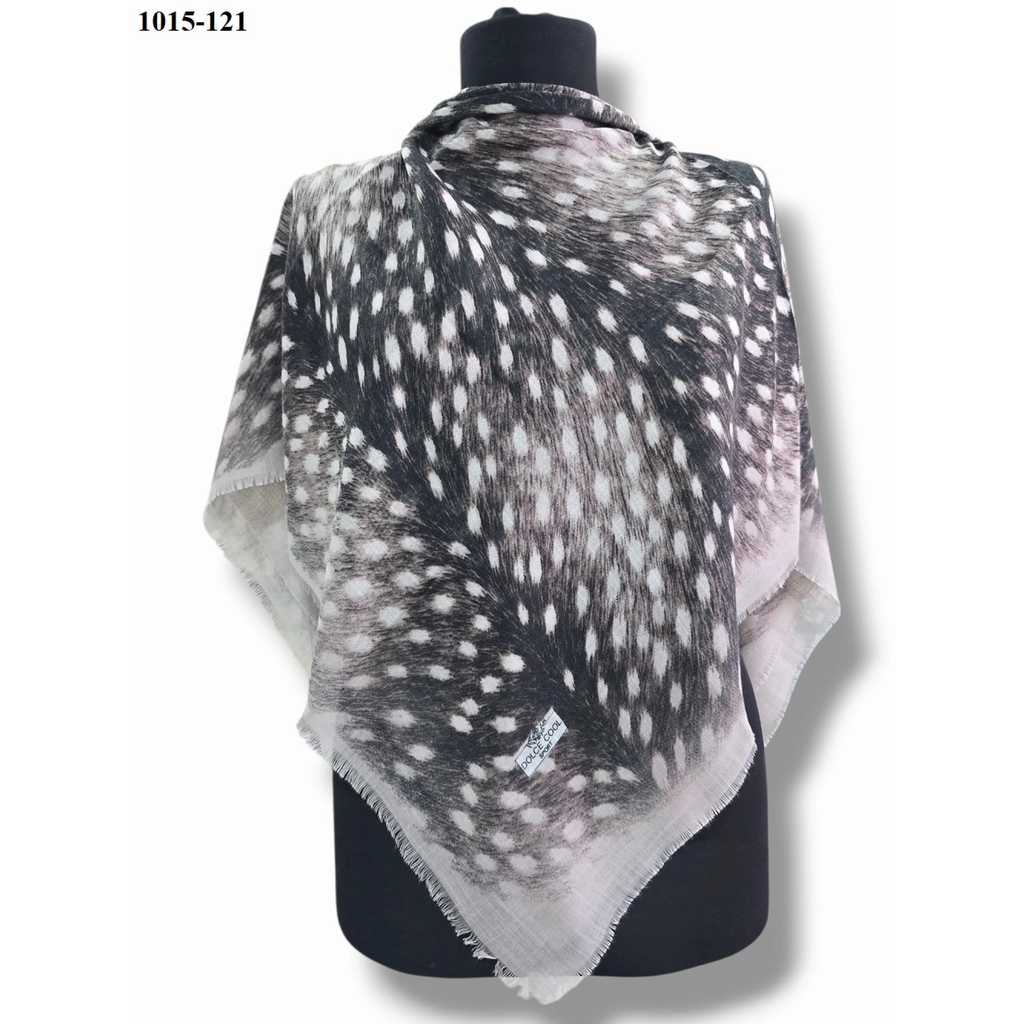 Dolce Cool Desenli Flamlı Pamuk Eşarp 1015-121
