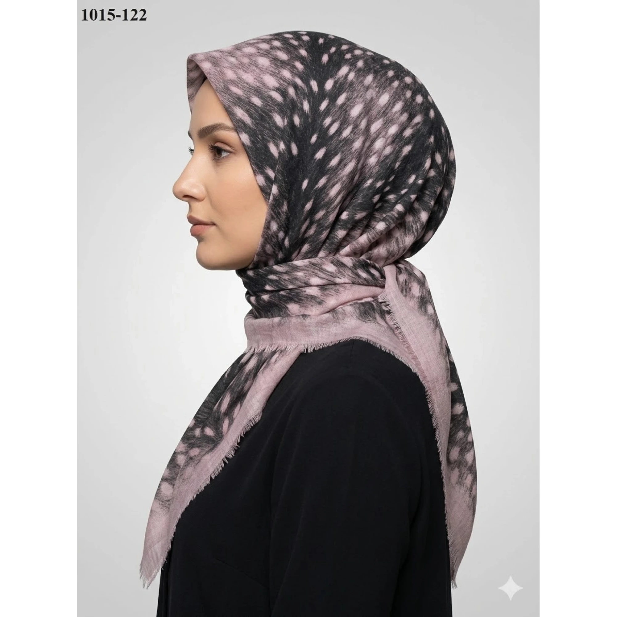 Dolce Cool Desenli Flamlı Pamuk Eşarp 1015-122