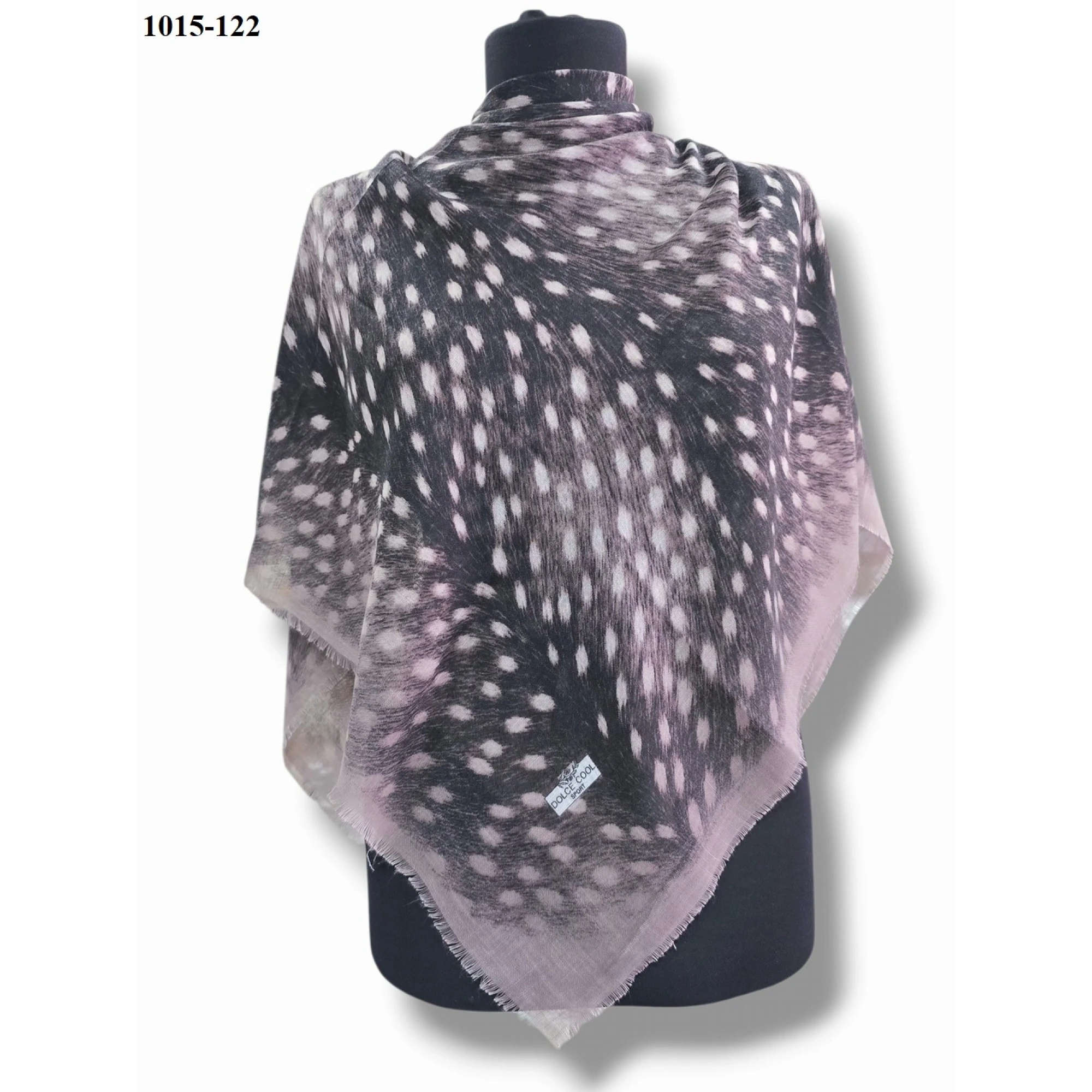 Dolce Cool Desenli Flamlı Pamuk Eşarp 1015-122