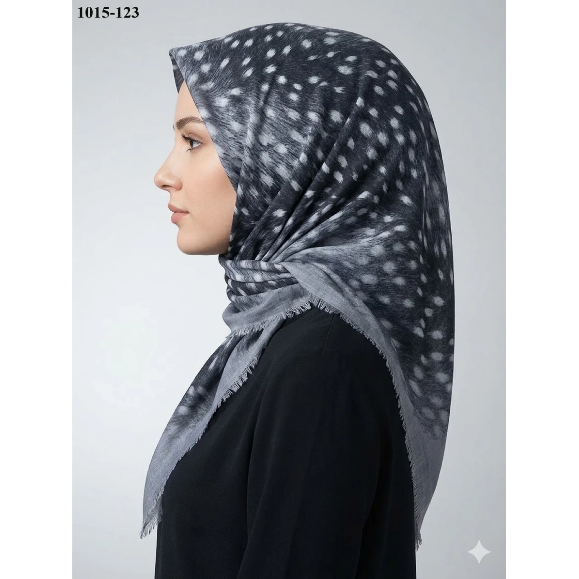 Dolce Cool Desenli Flamlı Pamuk Eşarp 1015-123