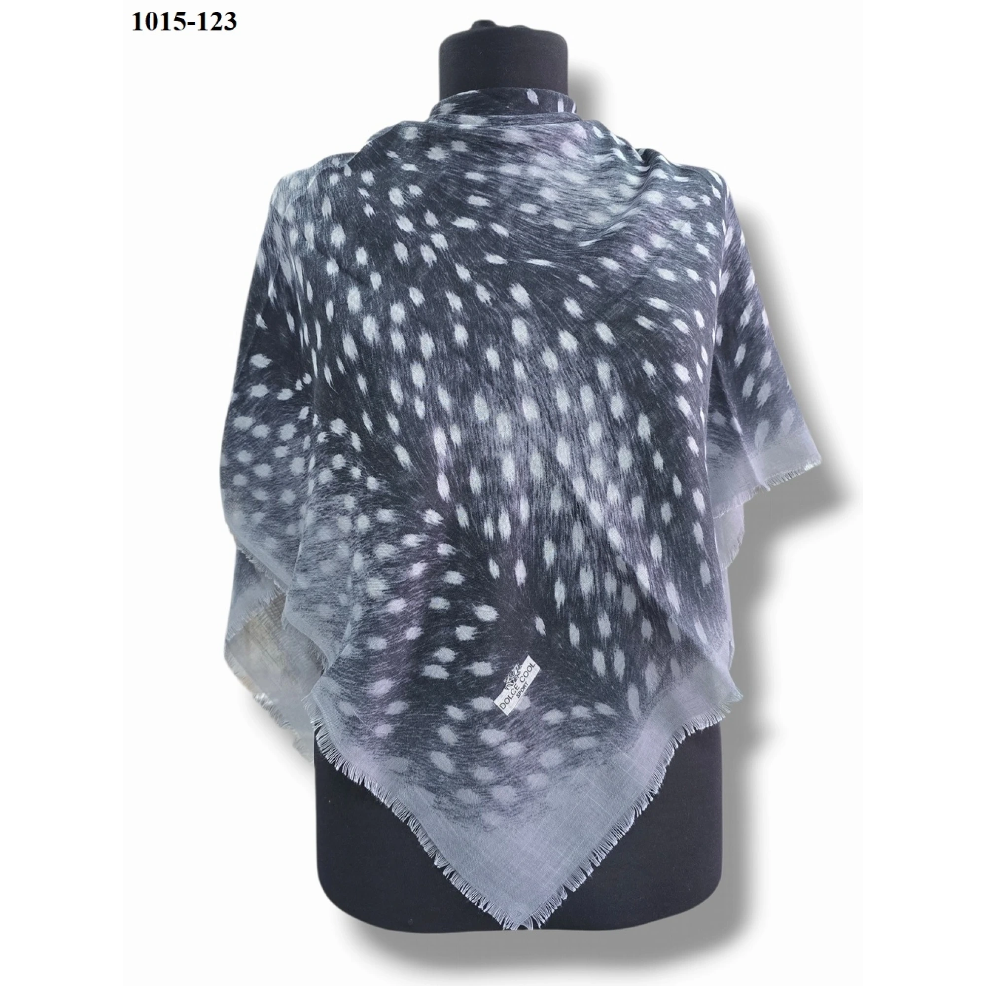 Dolce Cool Desenli Flamlı Pamuk Eşarp 1015-123