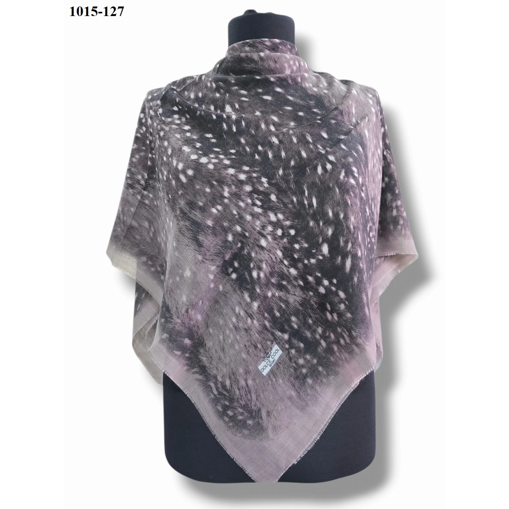 Dolce Cool Desenli Flamlı Pamuk Eşarp 1015-127