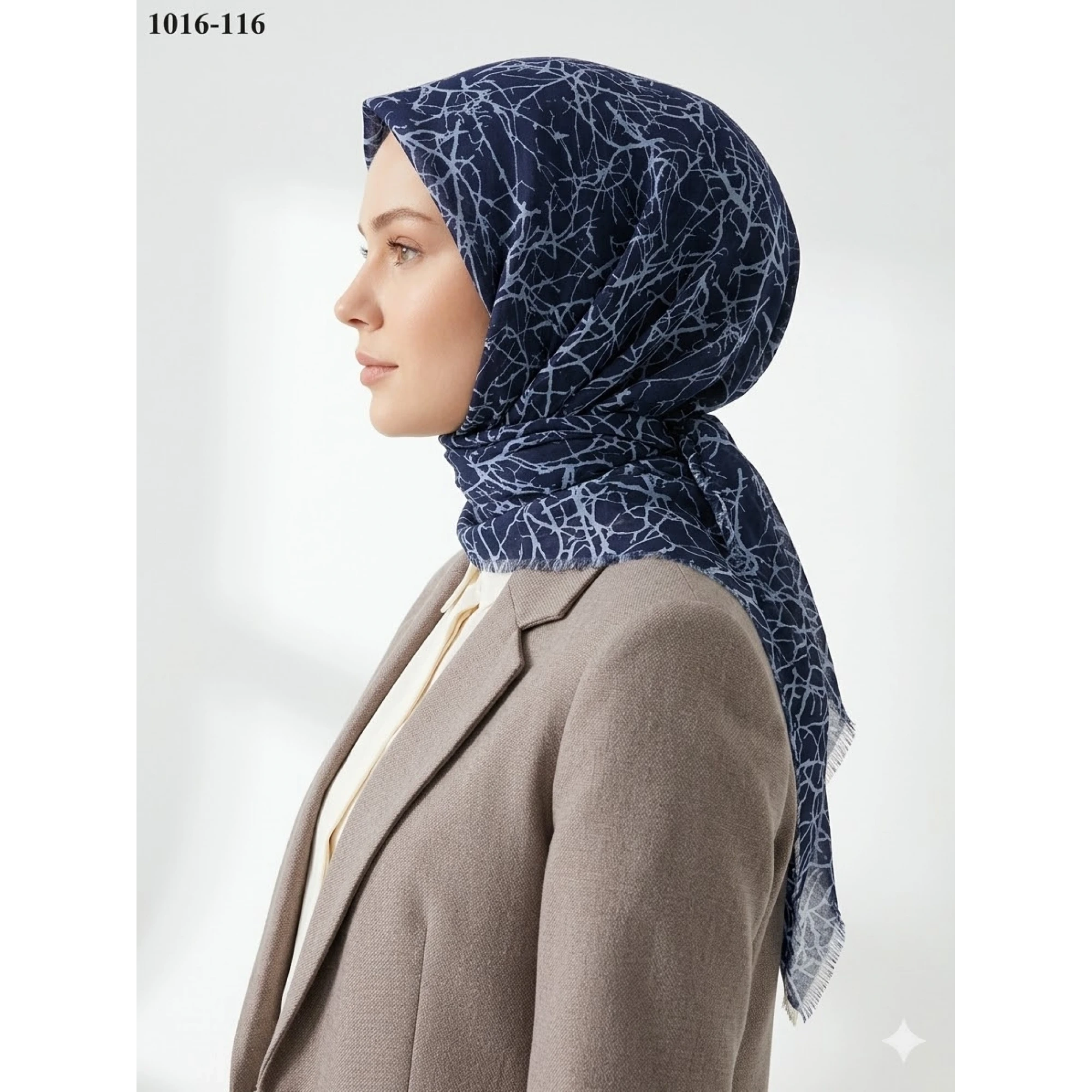 Dolce Cool Desenli Dimi Pamuk Eşarp 1016-116