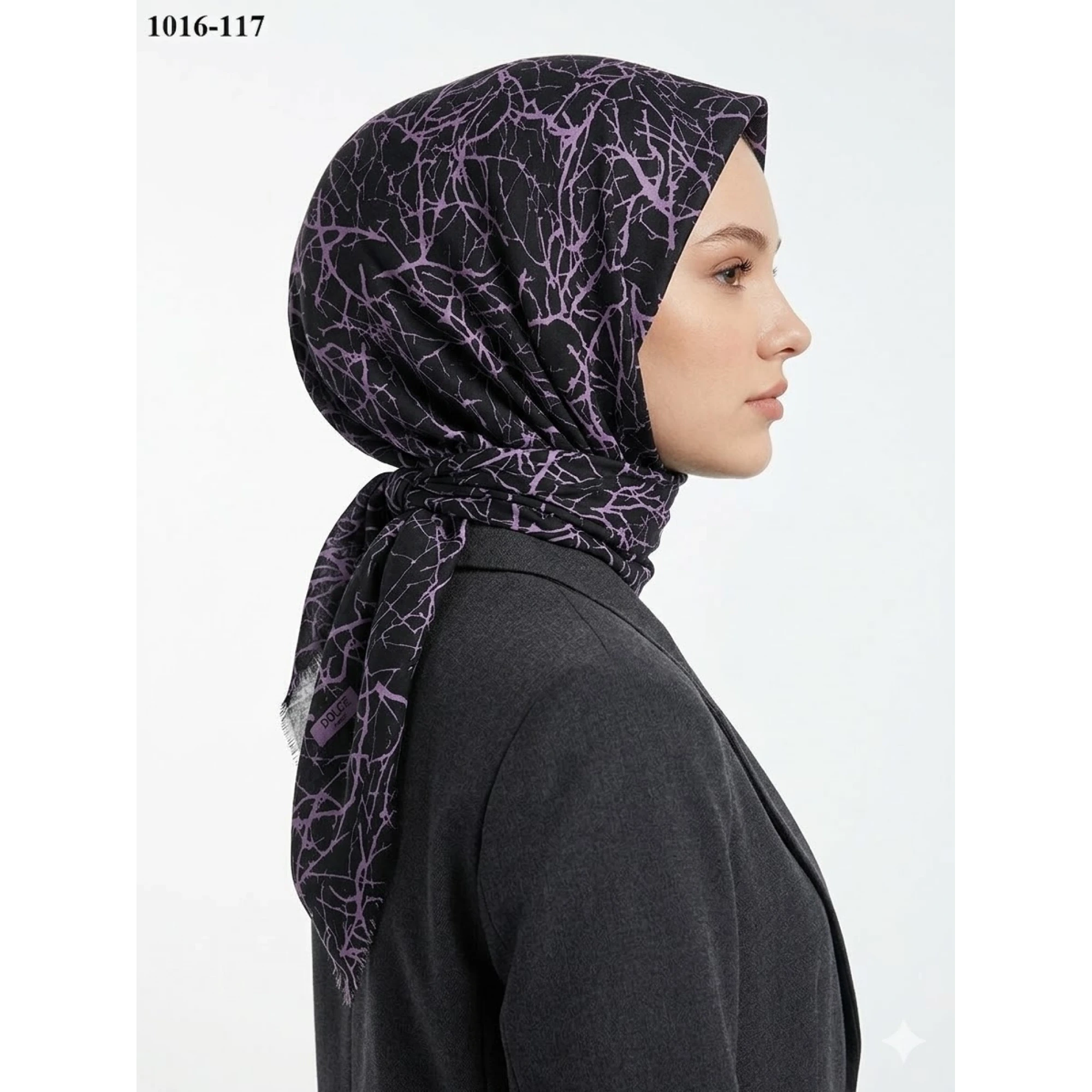 Dolce Cool Desenli Dimi Pamuk Eşarp 1016-117
