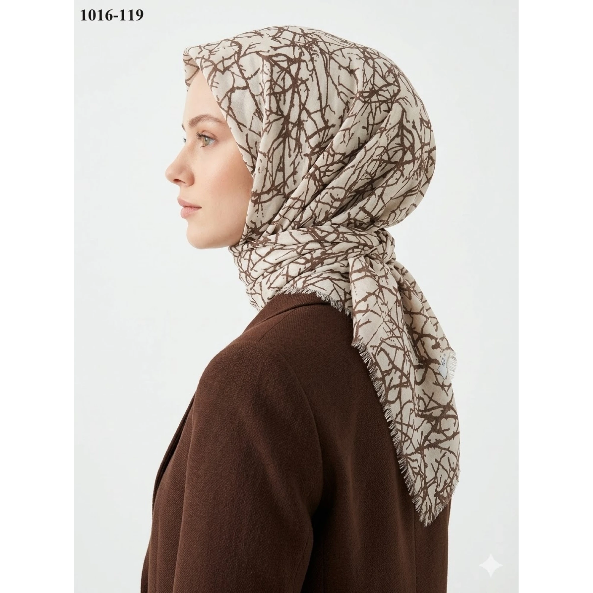 Dolce Cool Desenli Dimi Pamuk Eşarp 1016-119