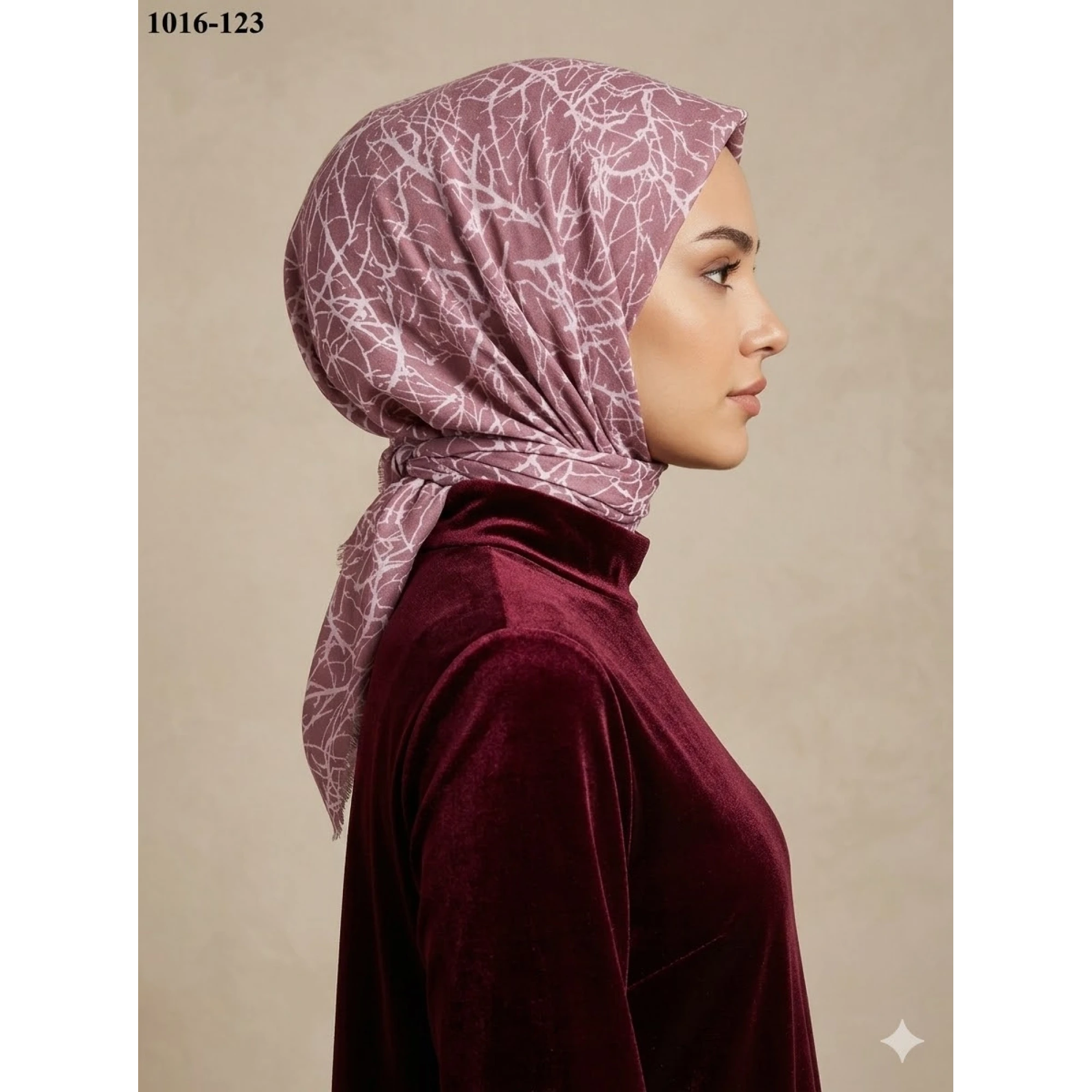 Dolce Cool Desenli Dimi Pamuk Eşarp 1016-123