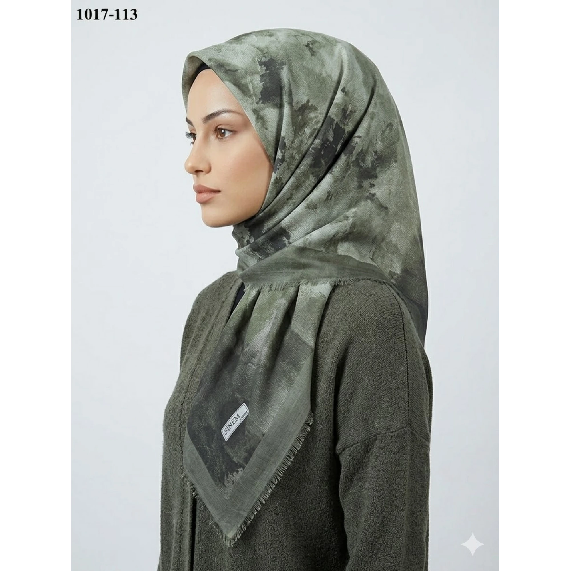 Sinem Desenli Dimi Pamuk Eşarp 1017-113