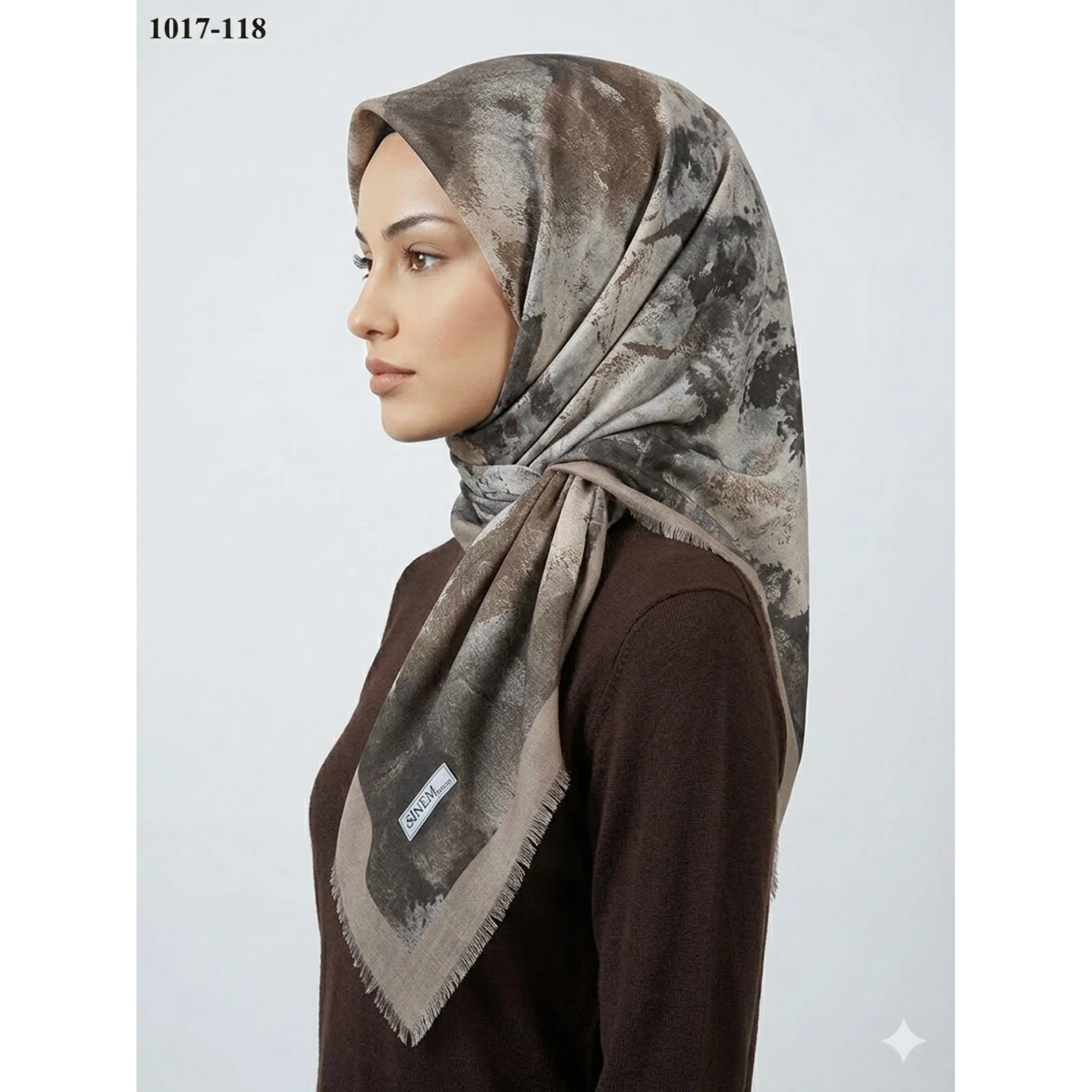 Sinem Desenli Dimi Pamuk Eşarp 1017-118