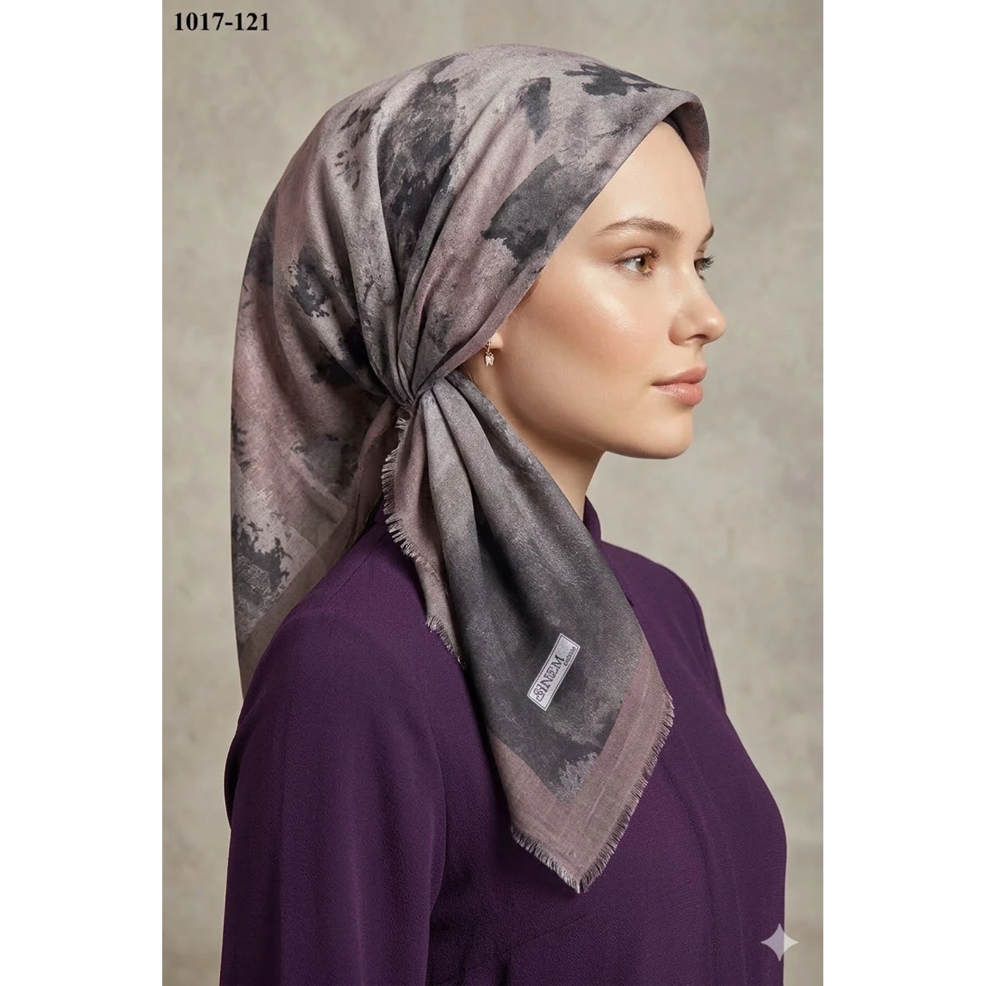 Sinem Desenli Dimi Pamuk Eşarp 1017-121