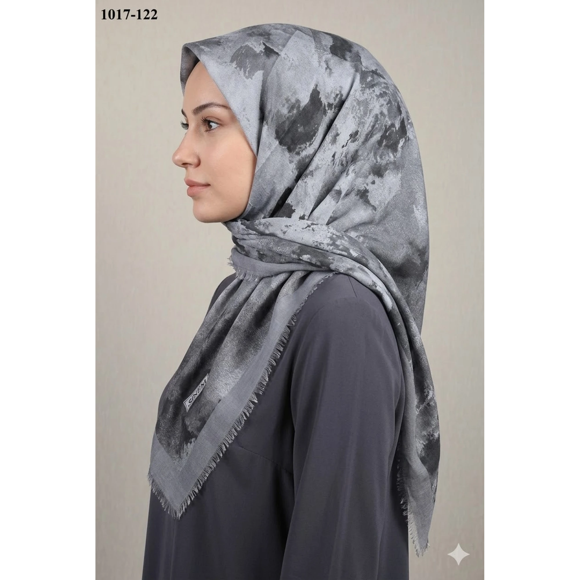Sinem Desenli Dimi Pamuk Eşarp 1017-122