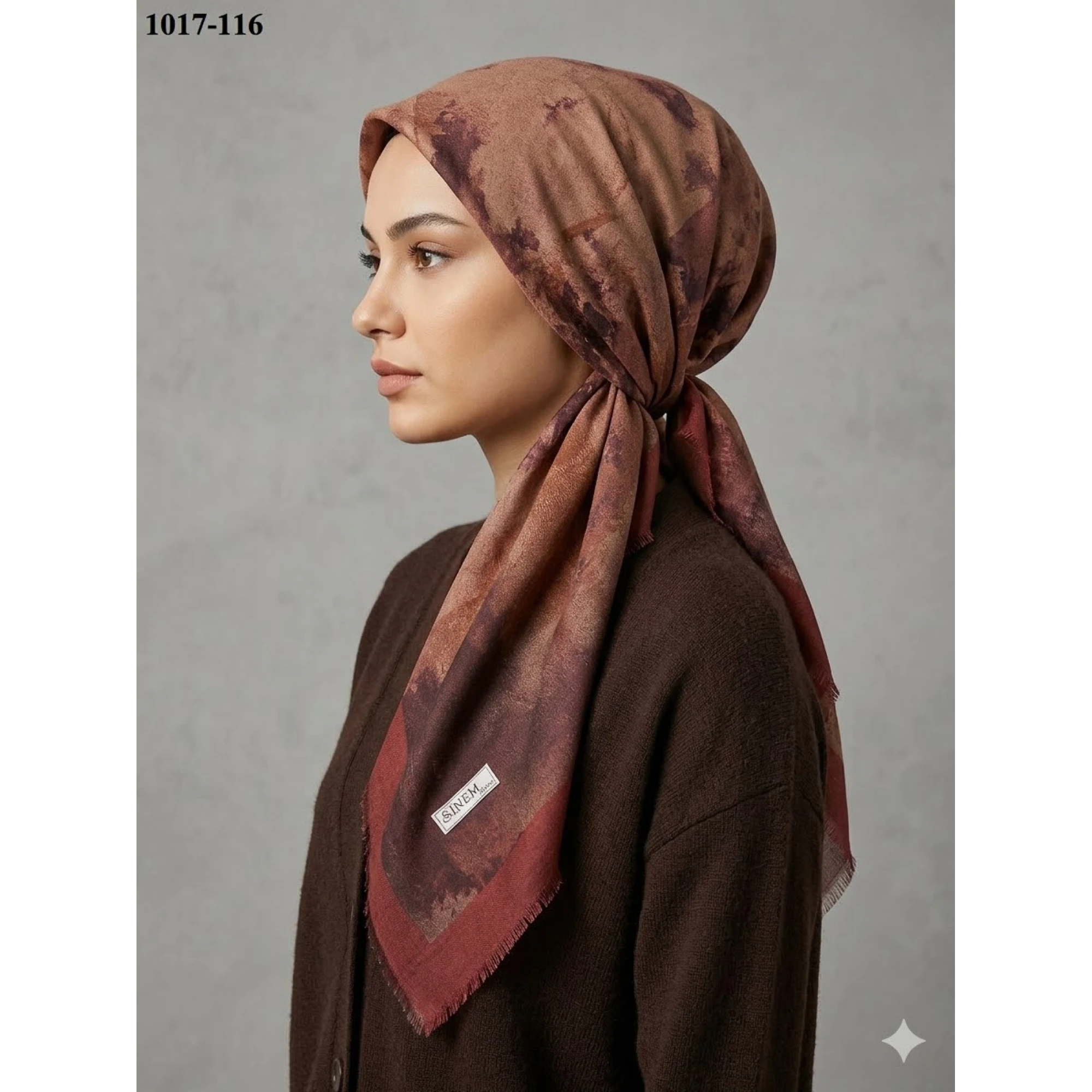 Sinem Desenli Dimi Pamuk Eşarp 1017-116