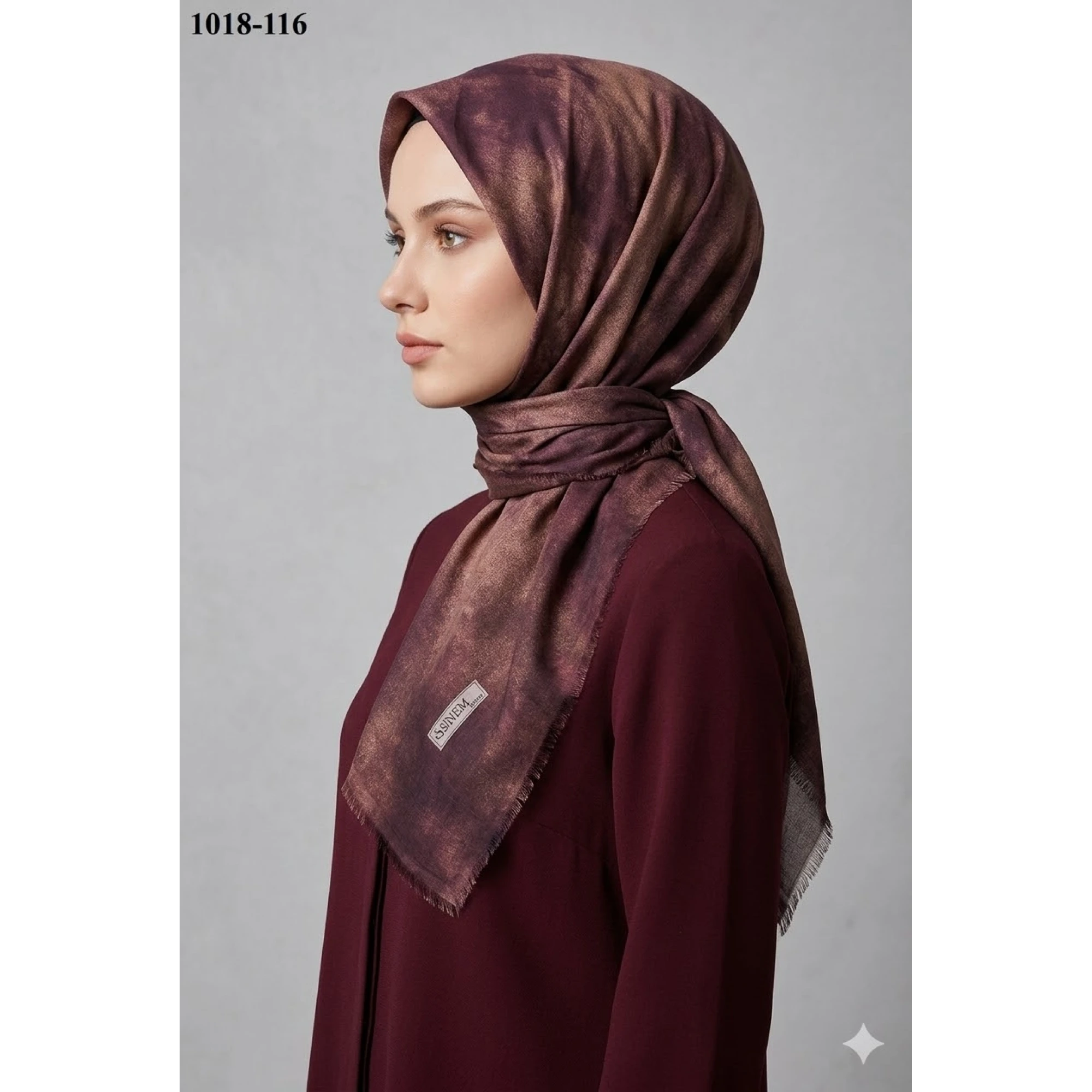 Sinem Desenli Dimi Pamuk Eşarp 1018-116