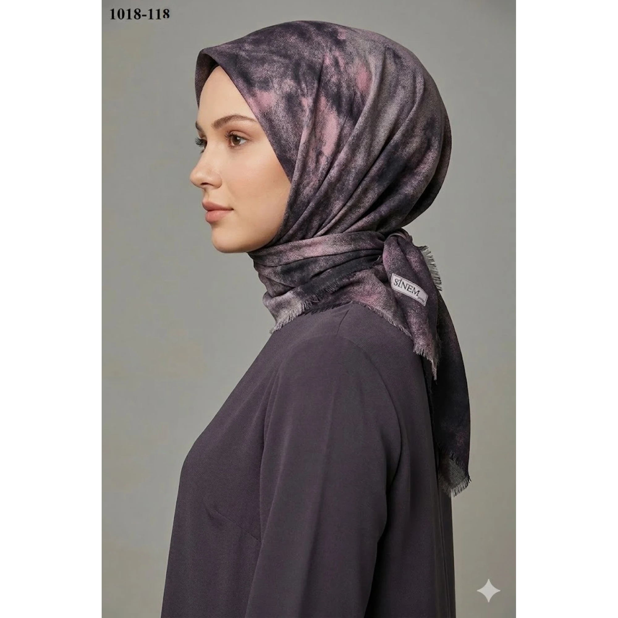 Sinem Desenli Dimi Pamuk Eşarp 1018-118