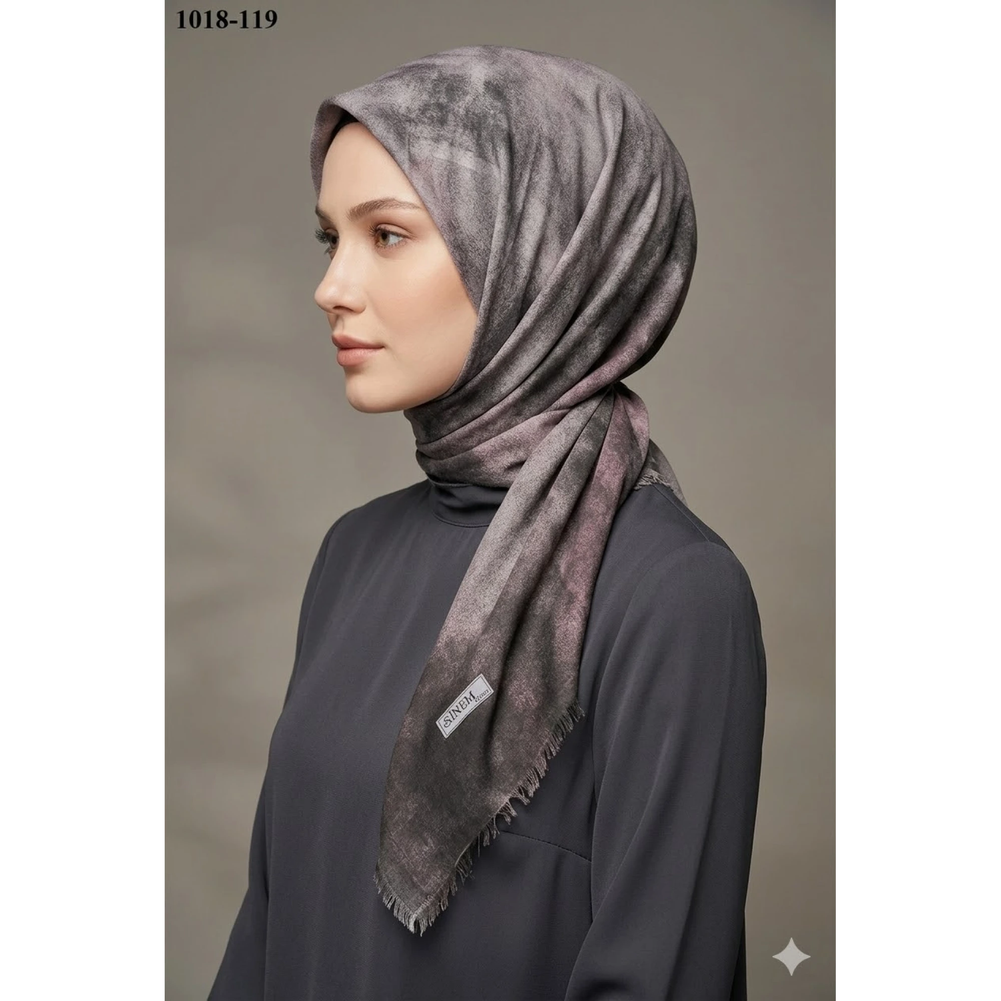 Sinem Desenli Dimi Pamuk Eşarp 1018-119