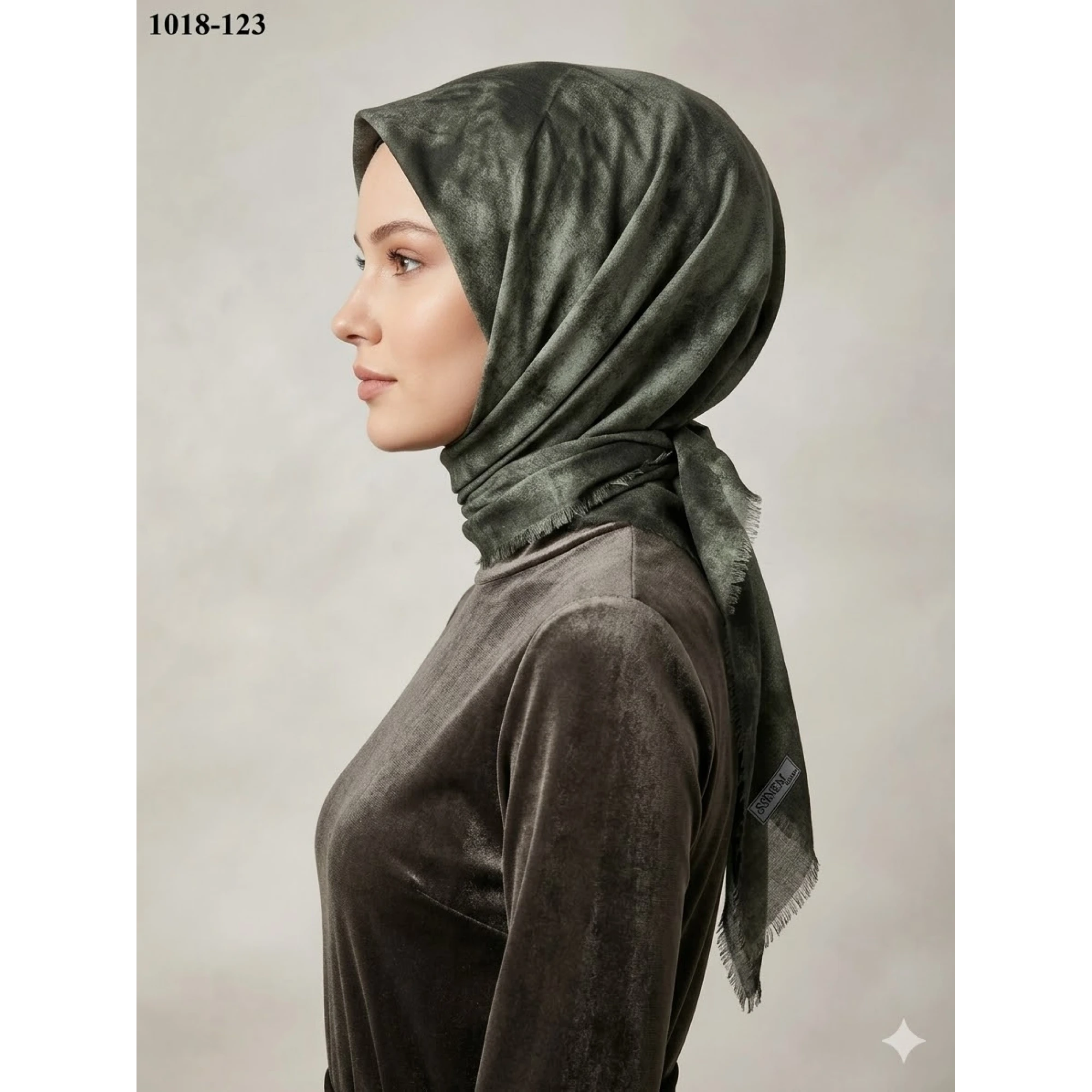 Sinem Desenli Dimi Pamuk Eşarp 1018-123