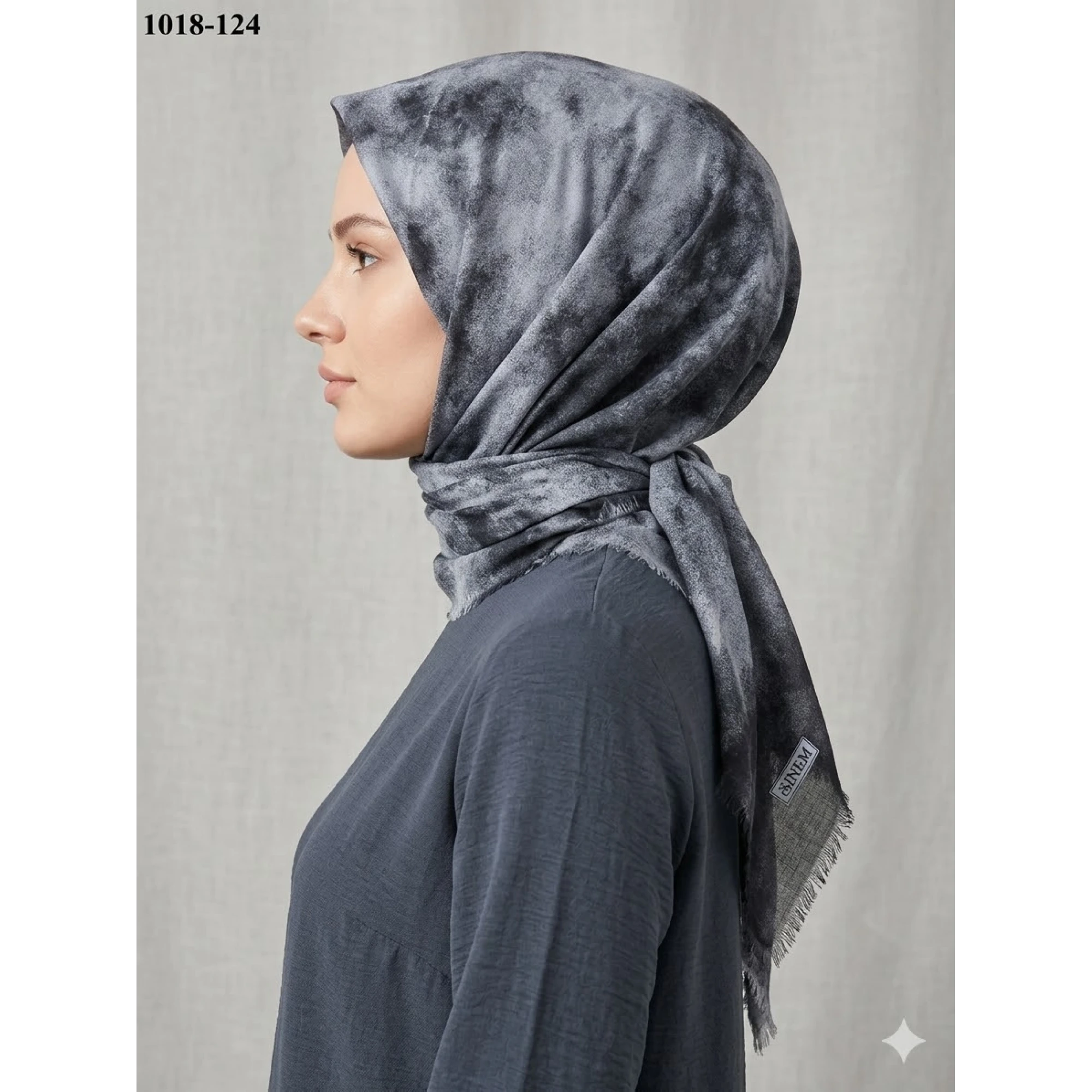 Sinem Desenli Dimi Pamuk Eşarp 1018-124