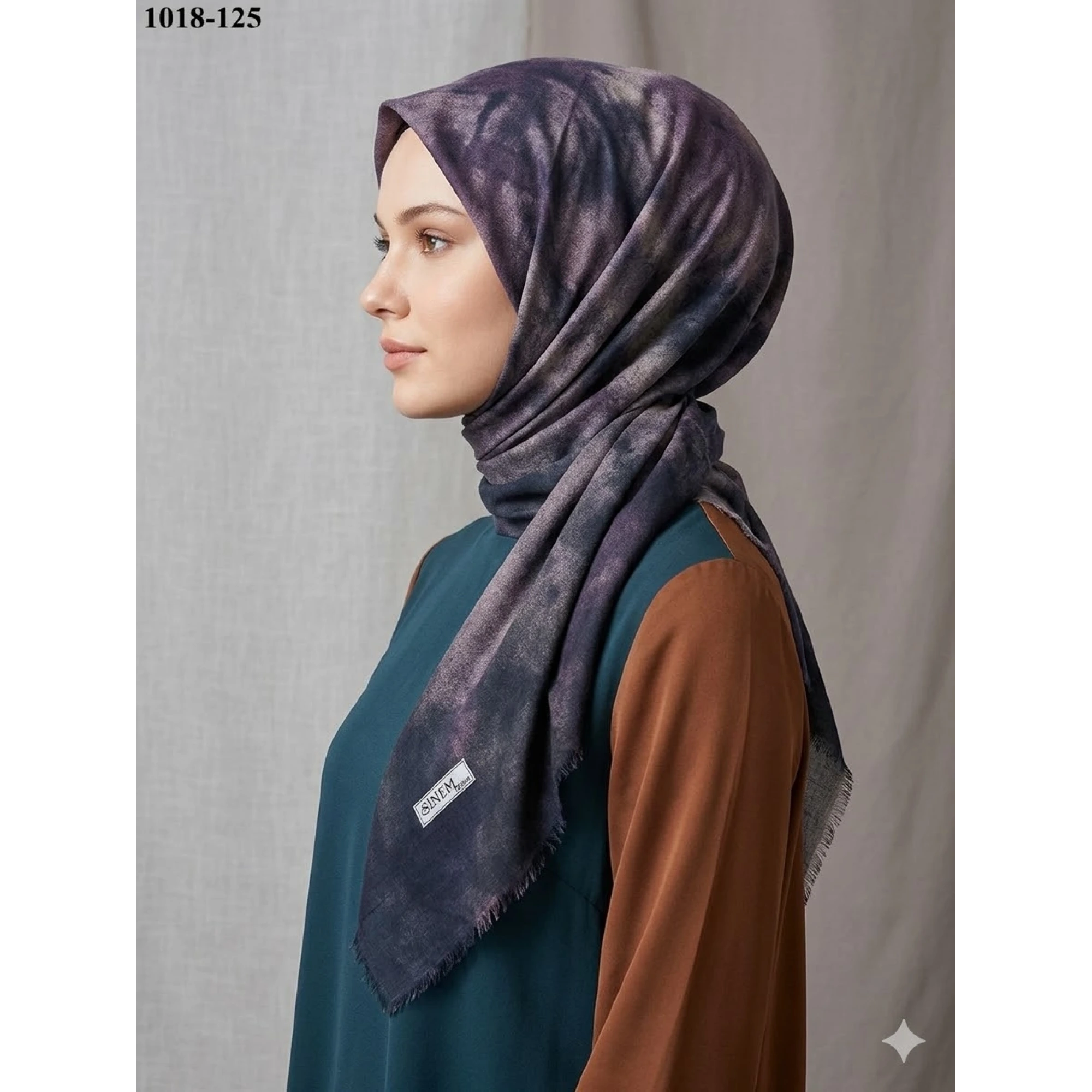 Sinem Desenli Dimi Pamuk Eşarp 1018-125