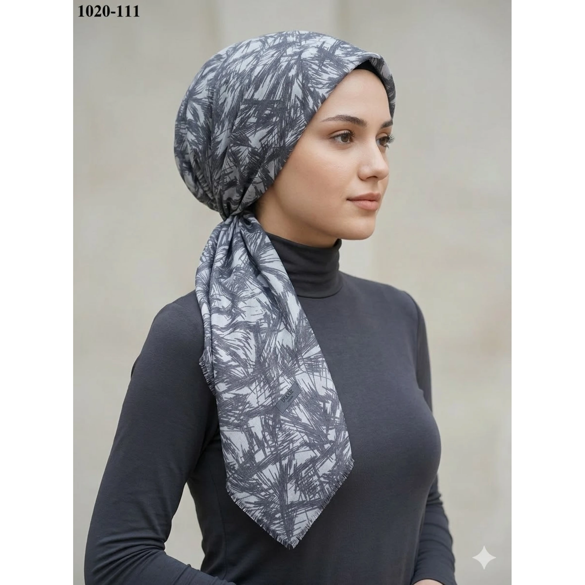 Dolce Cool Desenli Dimi Pamuk Eşarp 1020-111