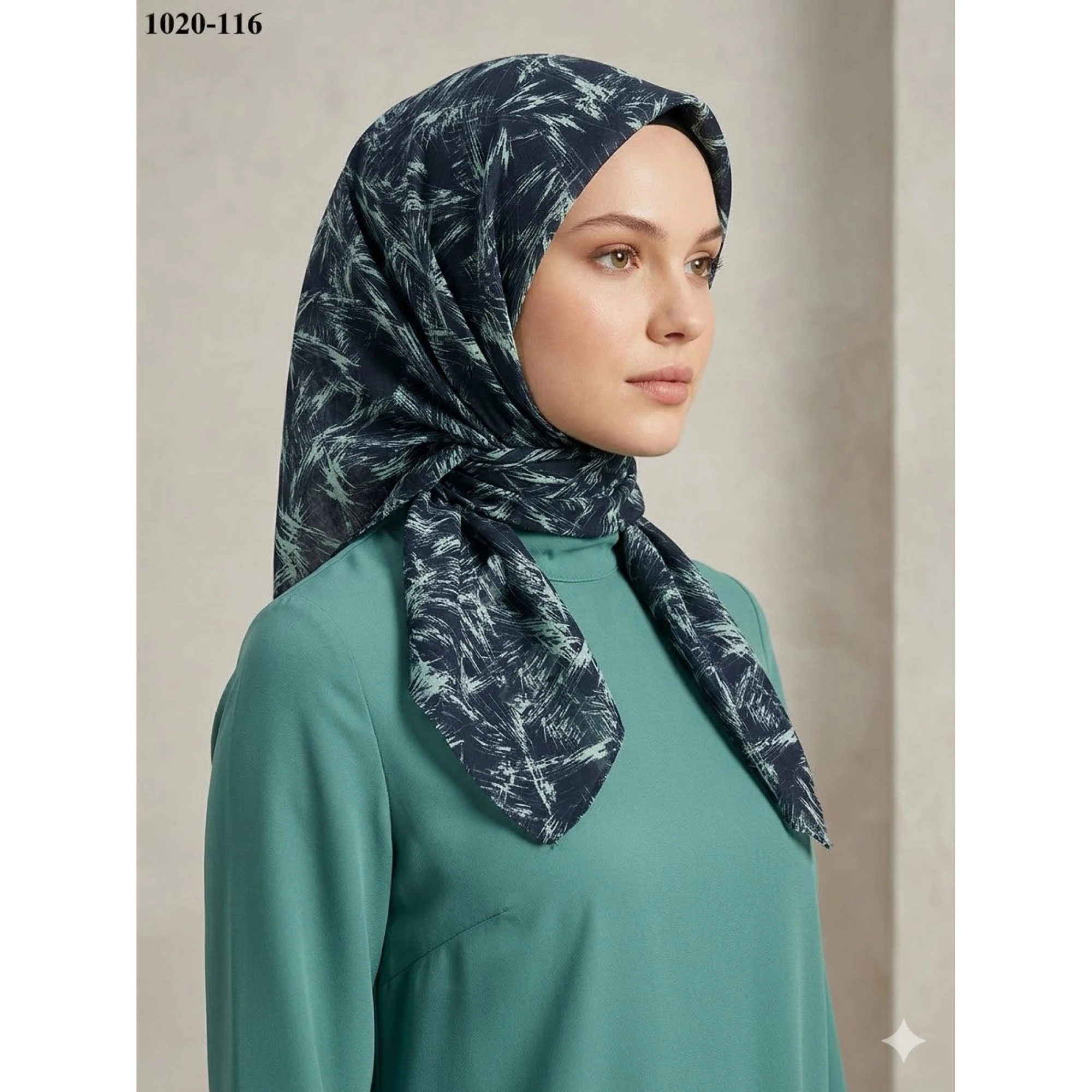 Dolce Cool Desenli Dimi Pamuk Eşarp 1020-116