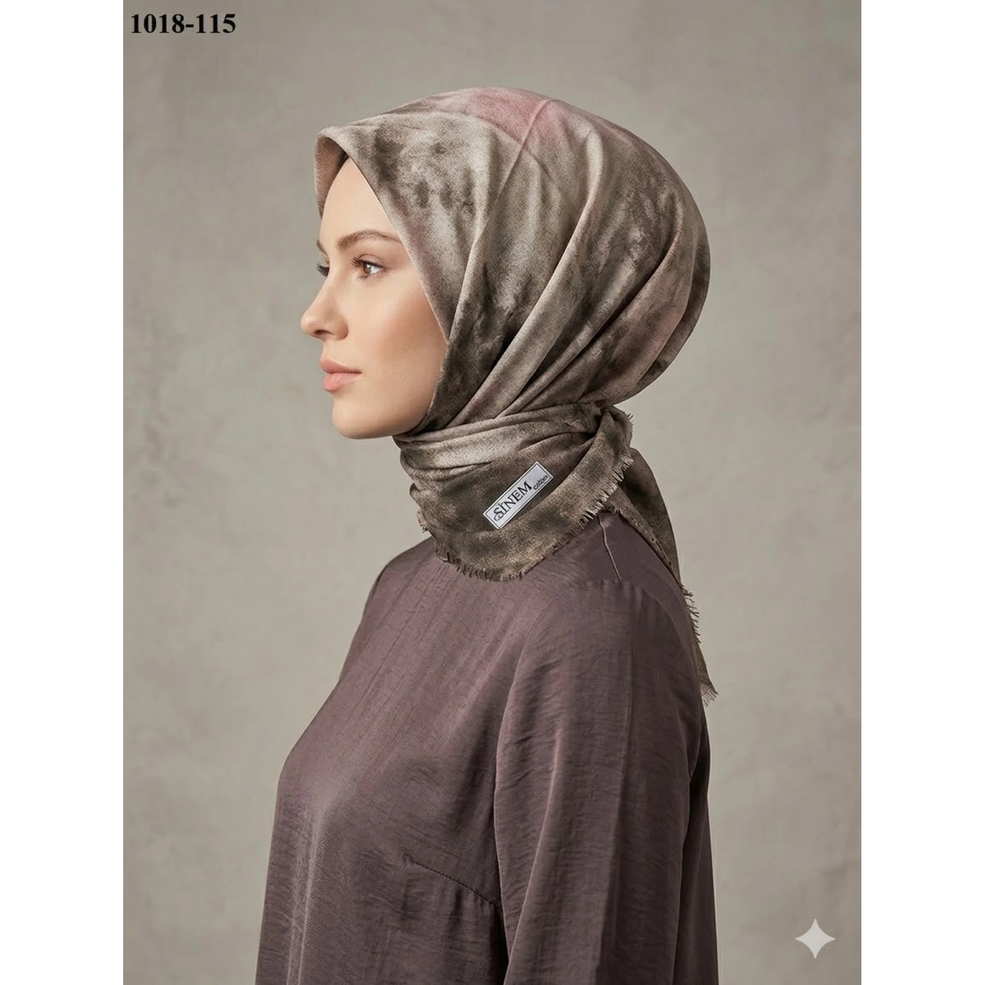 Sinem Desenli Dimi Pamuk Eşarp 1018-115