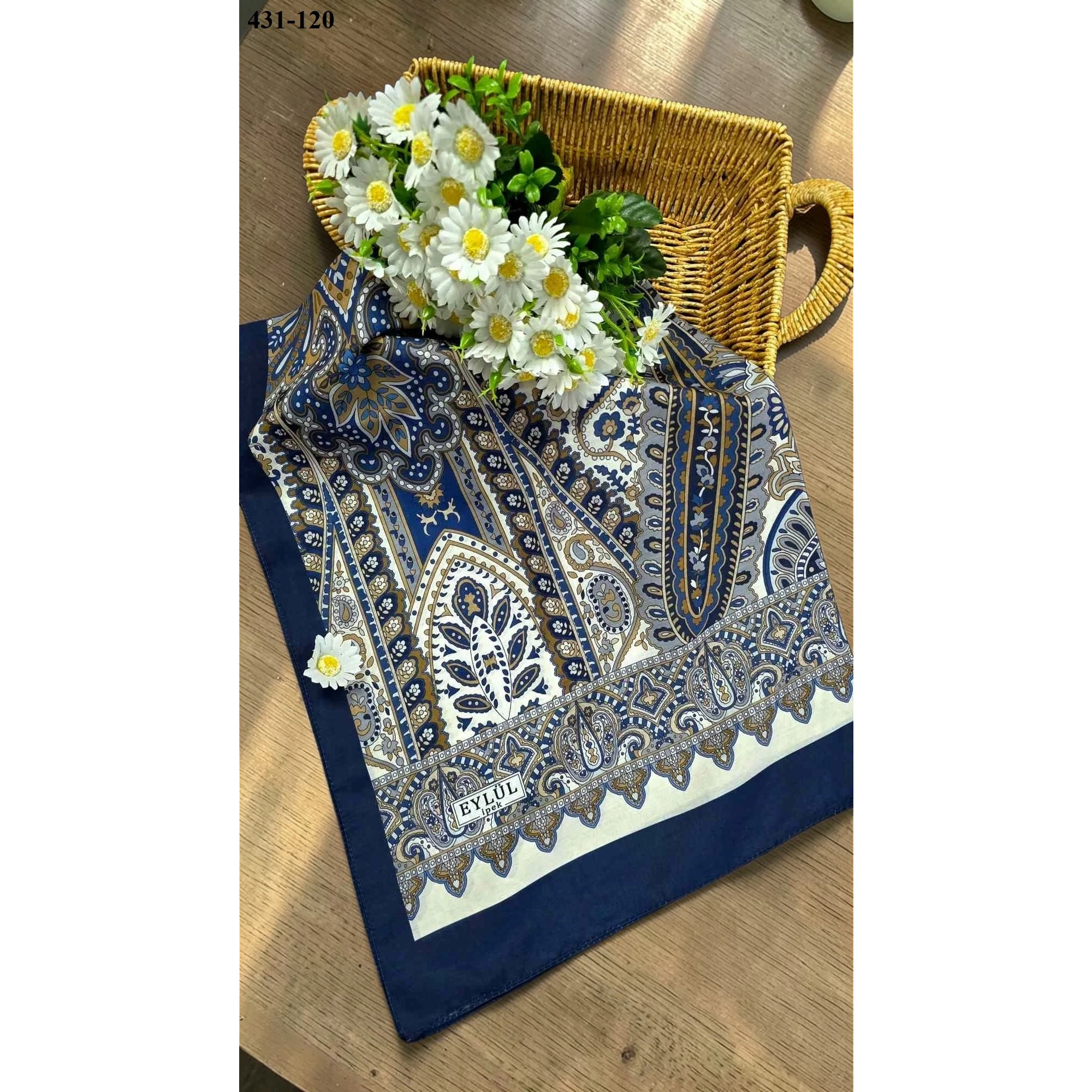 Eylül İpek Etnik Desen Soft Şal 431-120