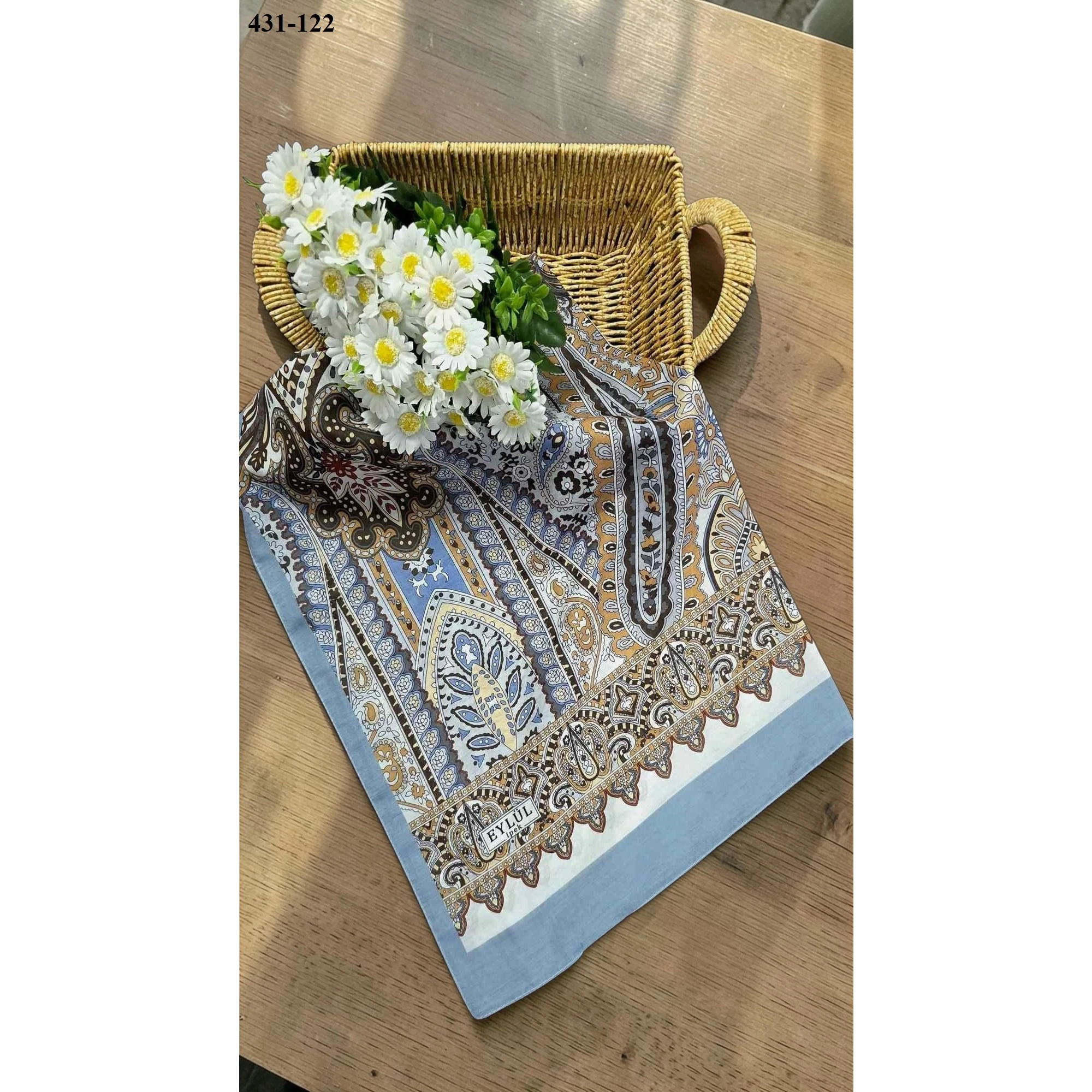 Eylül İpek Etnik Desen Soft Şal 431-122
