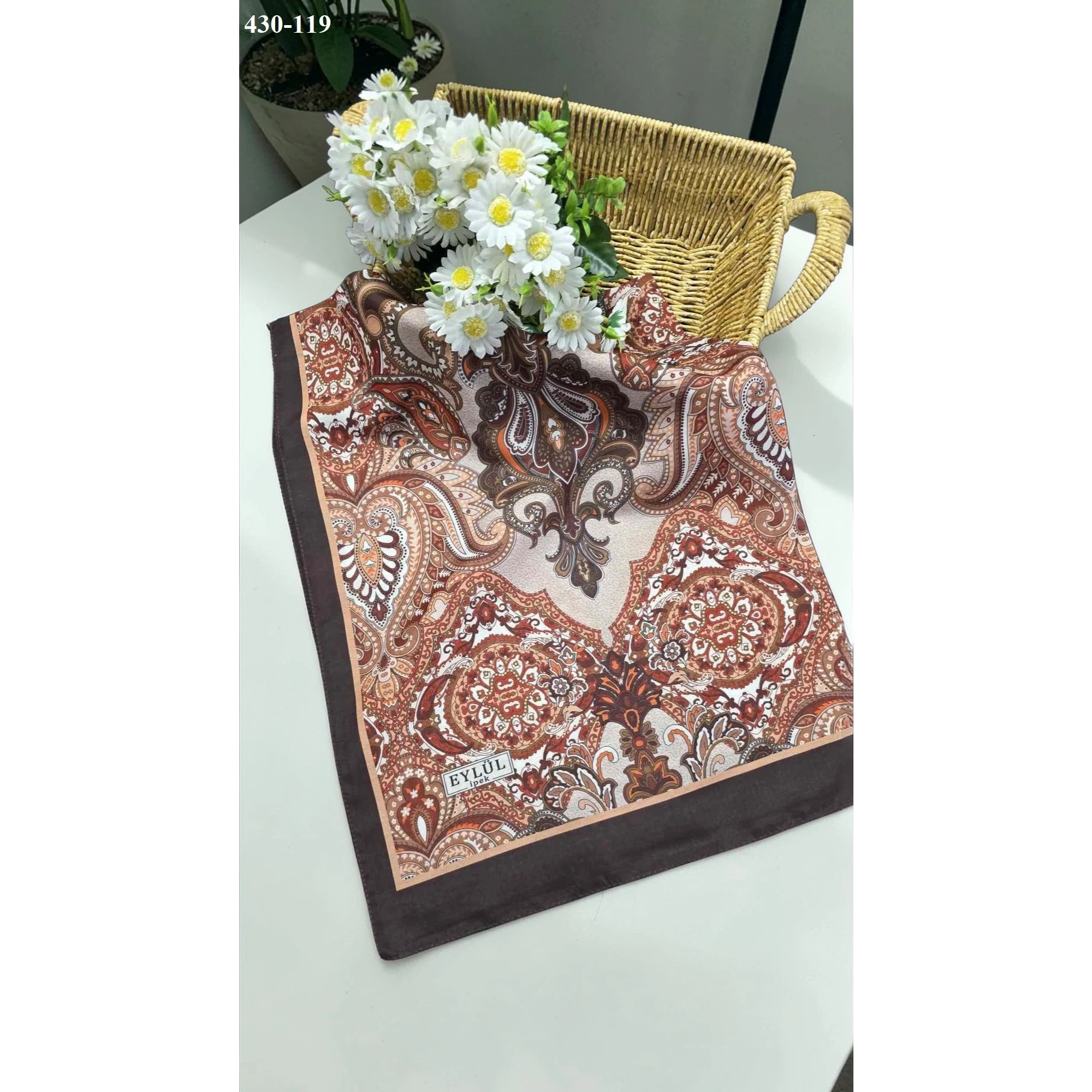 Eylül İpek Etnik Desen Soft Şal 430-119