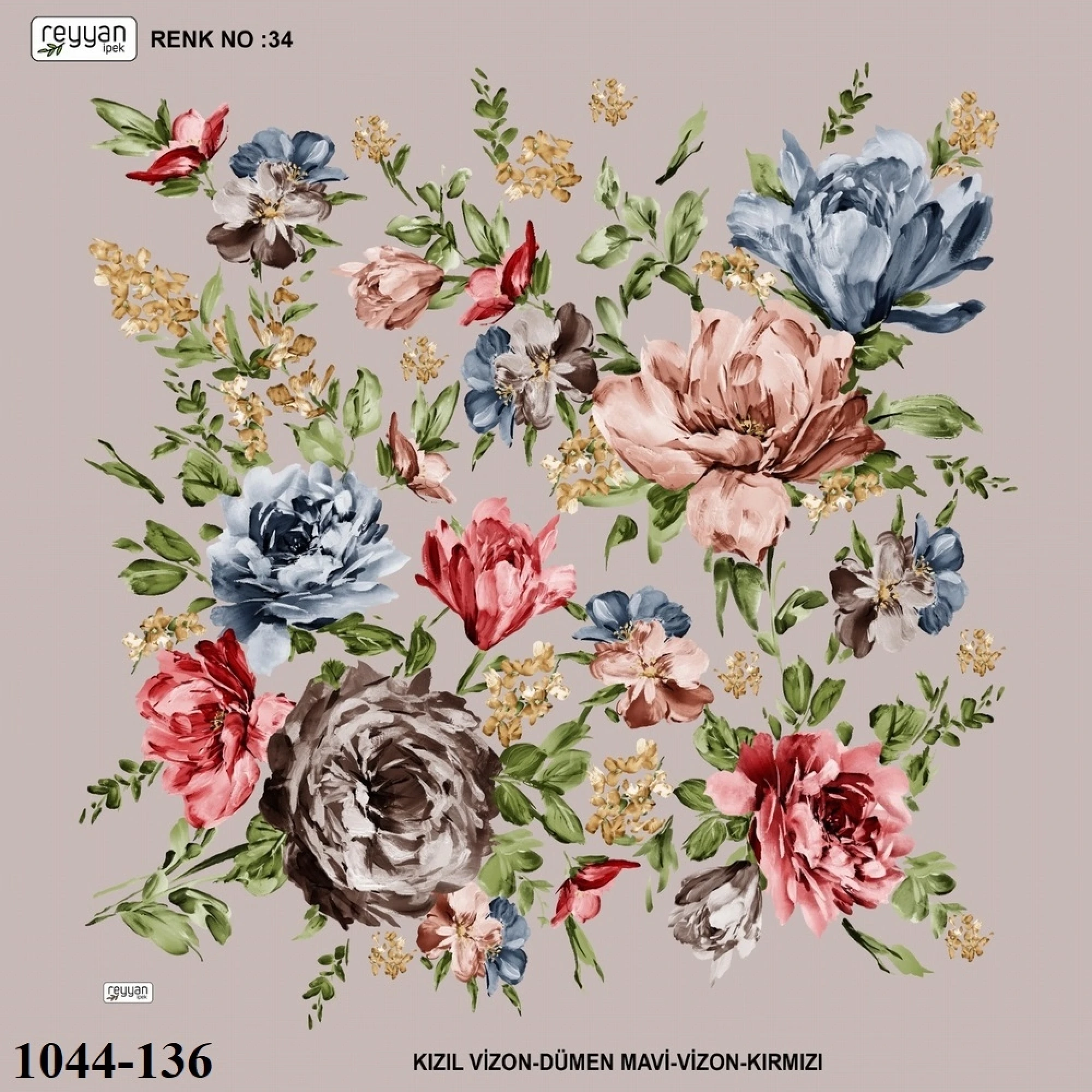 Reyyan İpek Desenli Oyalık Yazma 1044-136