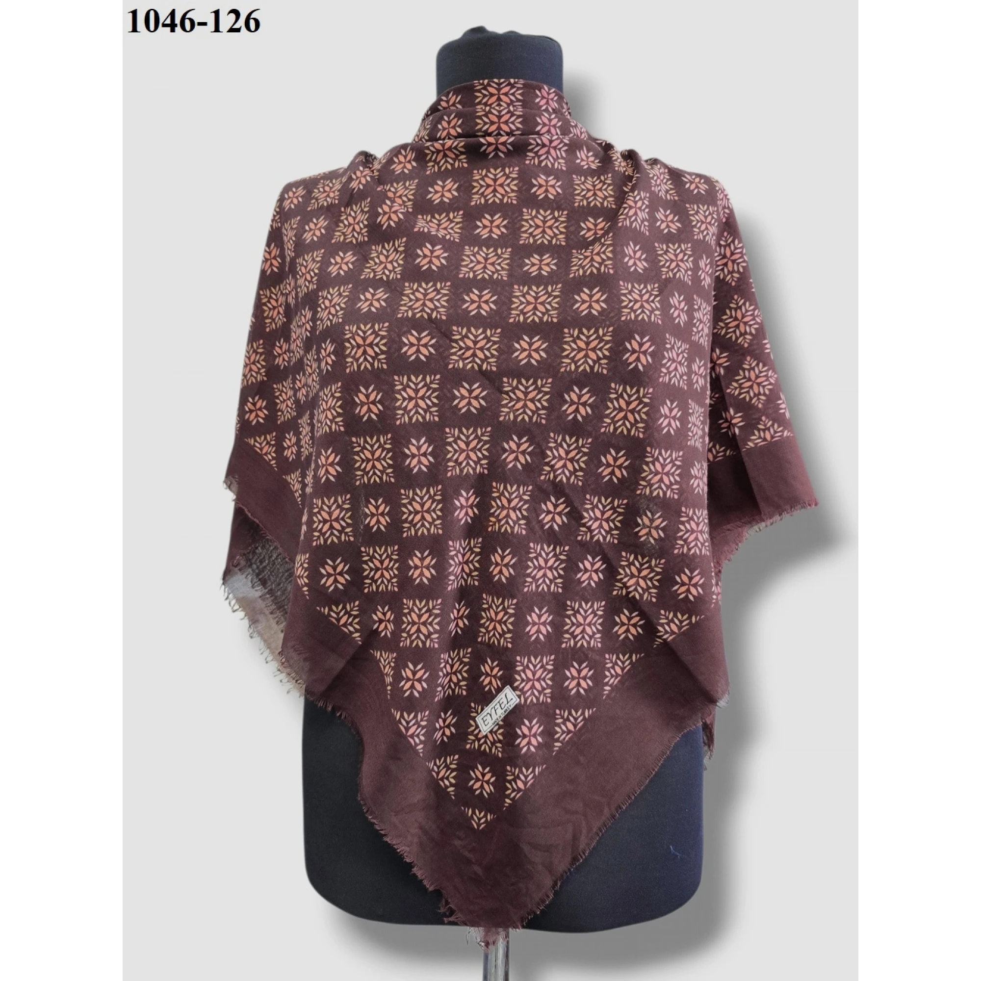 Eyfel Desenli Dimi Pamuk Eşarp 1046-126