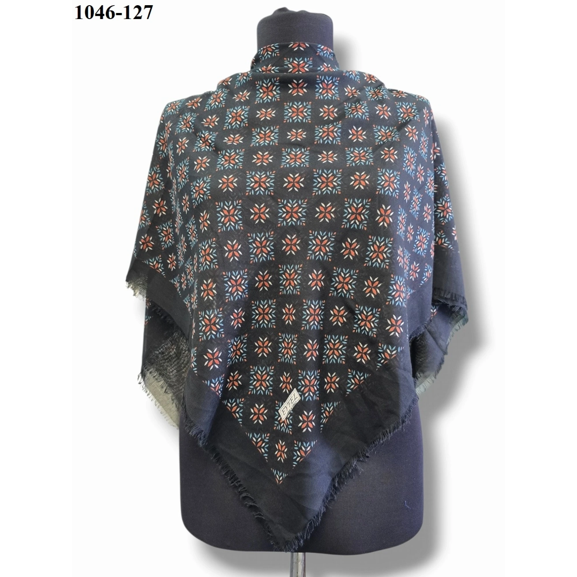 Eyfel Desenli Dimi Pamuk Eşarp 1046-127