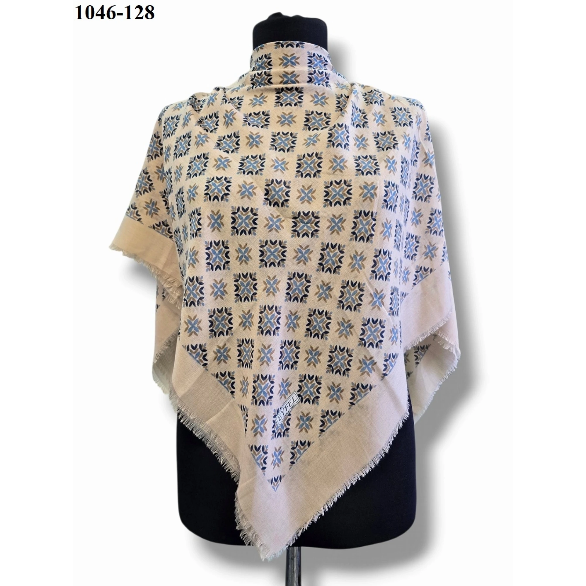 Eyfel Desenli Dimi Pamuk Eşarp 1046-128