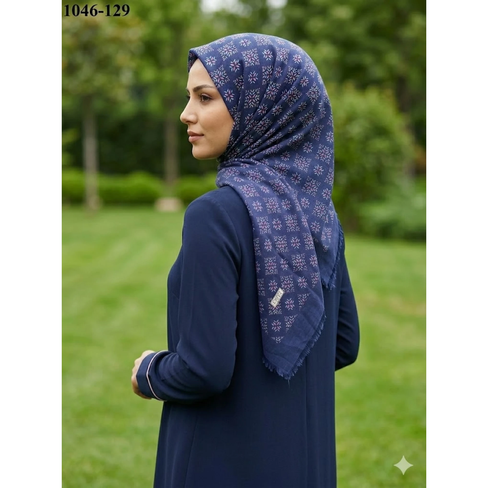 Eyfel Desenli Dimi Pamuk Eşarp 1046-129