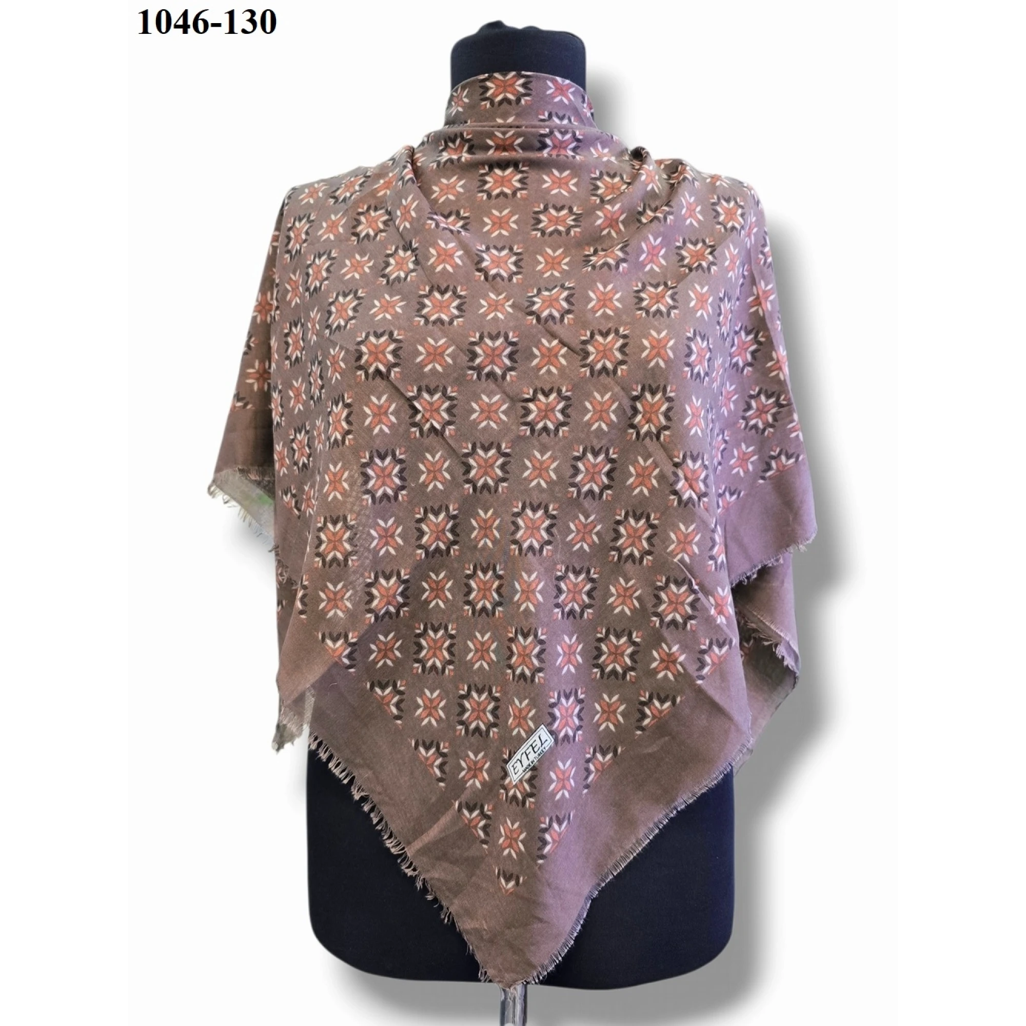 Eyfel Desenli Dimi Pamuk Eşarp 1046-130