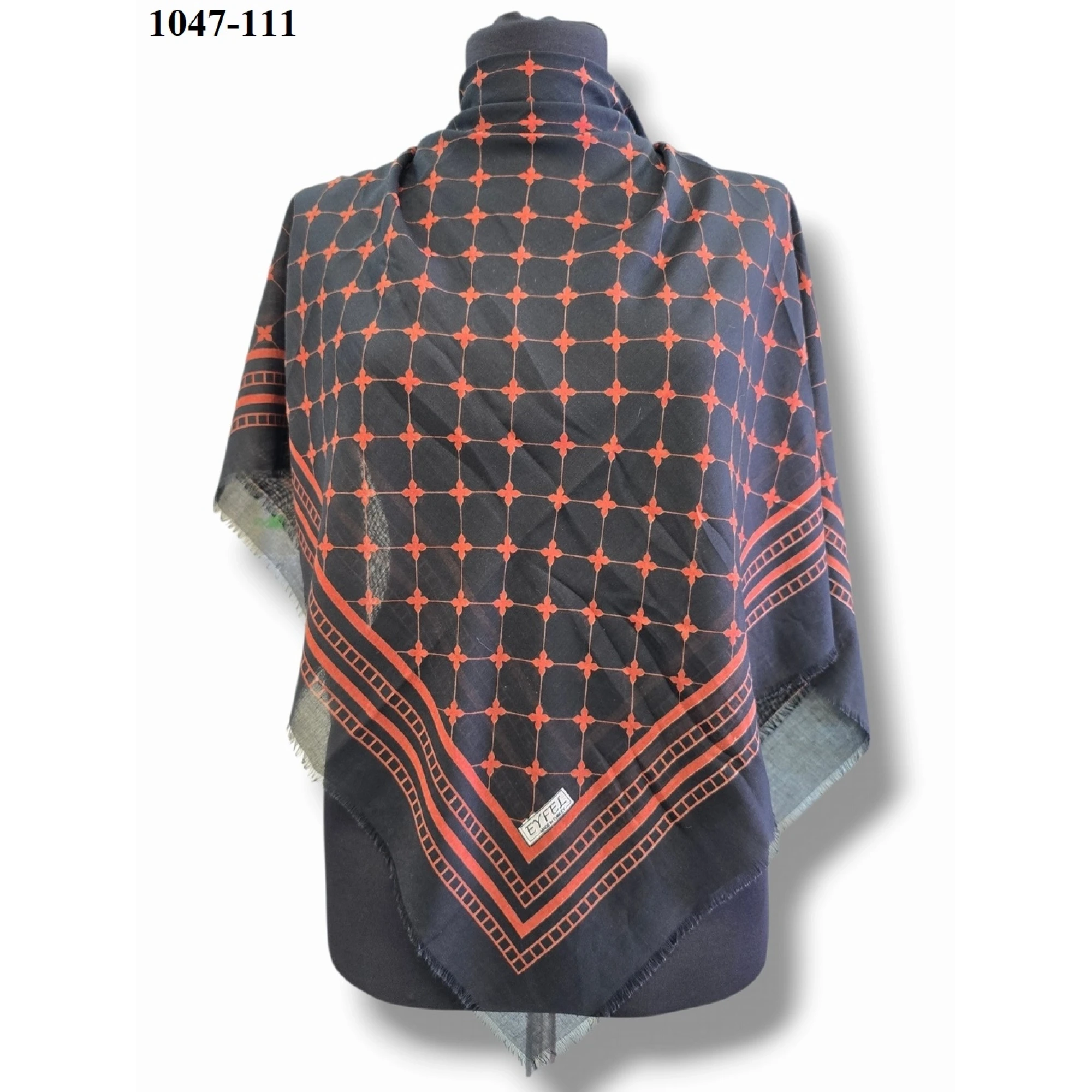 Eyfel Desenli Dimi Pamuk Eşarp 1047-111