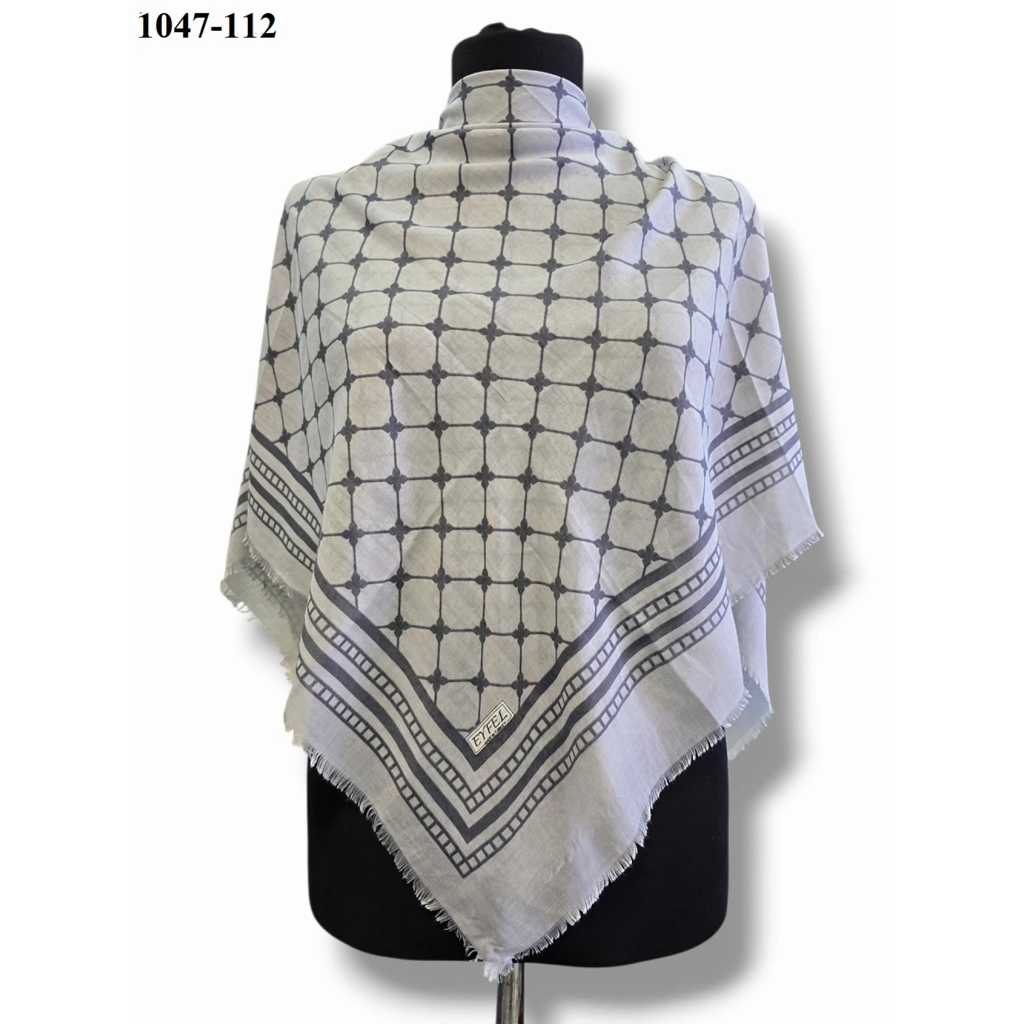 Eyfel Desenli Dimi Pamuk Eşarp 1047-112